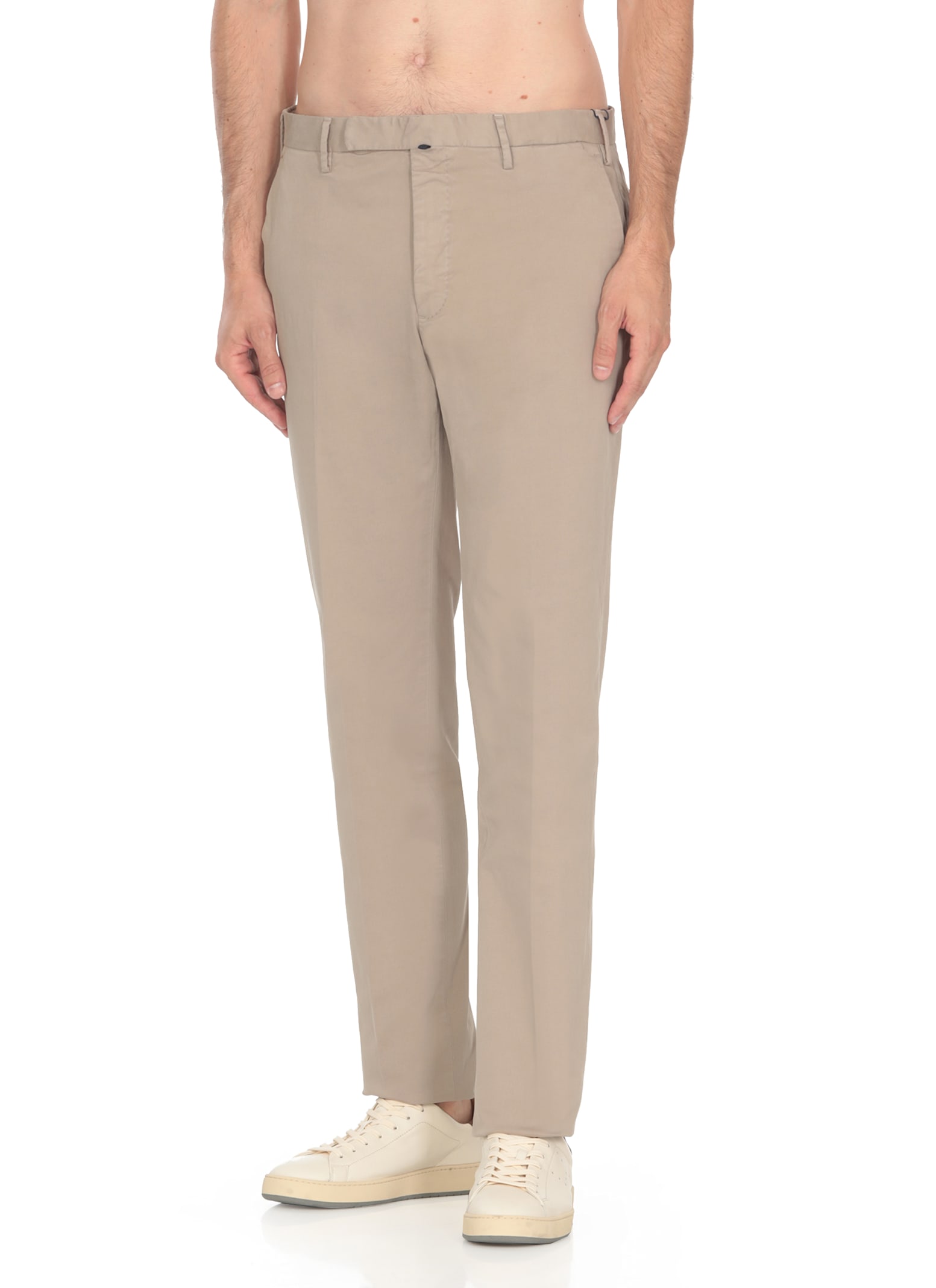 Shop Incotex Cotton Pants In Grey