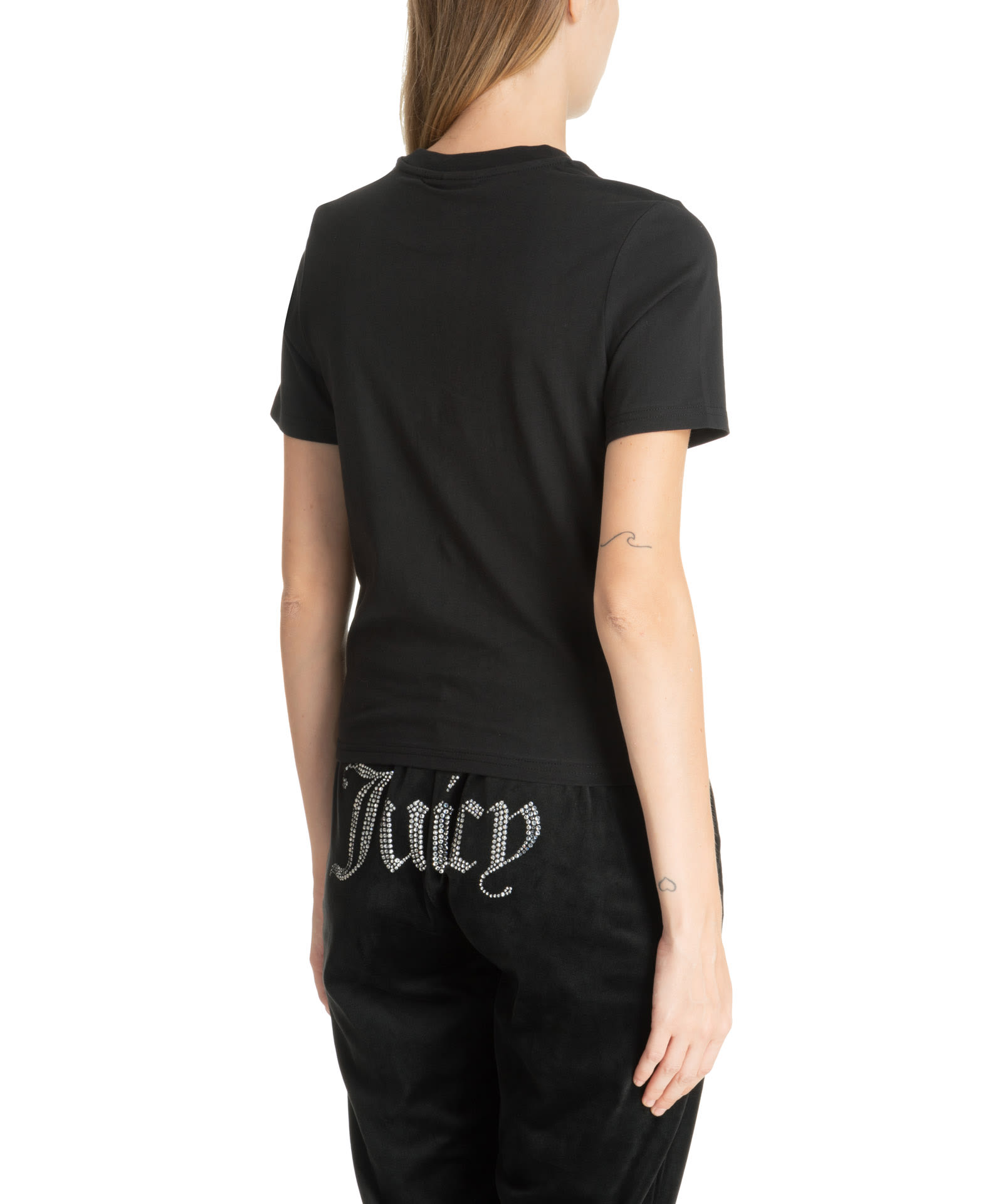 Shop Juicy Couture Noah Cotton T-shirt In Black