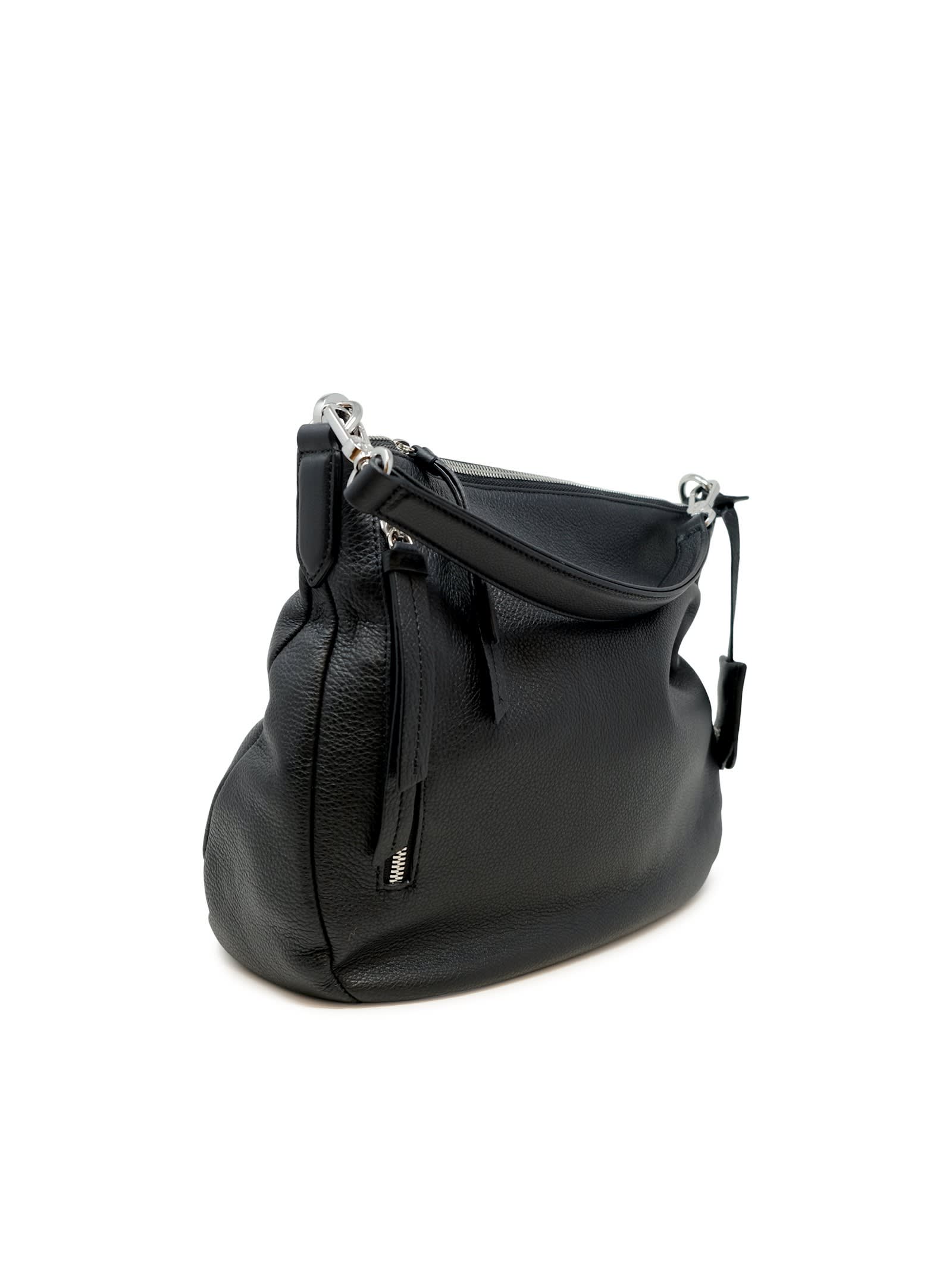 Shop Abro 031311-46 Juna Black Leather Bag