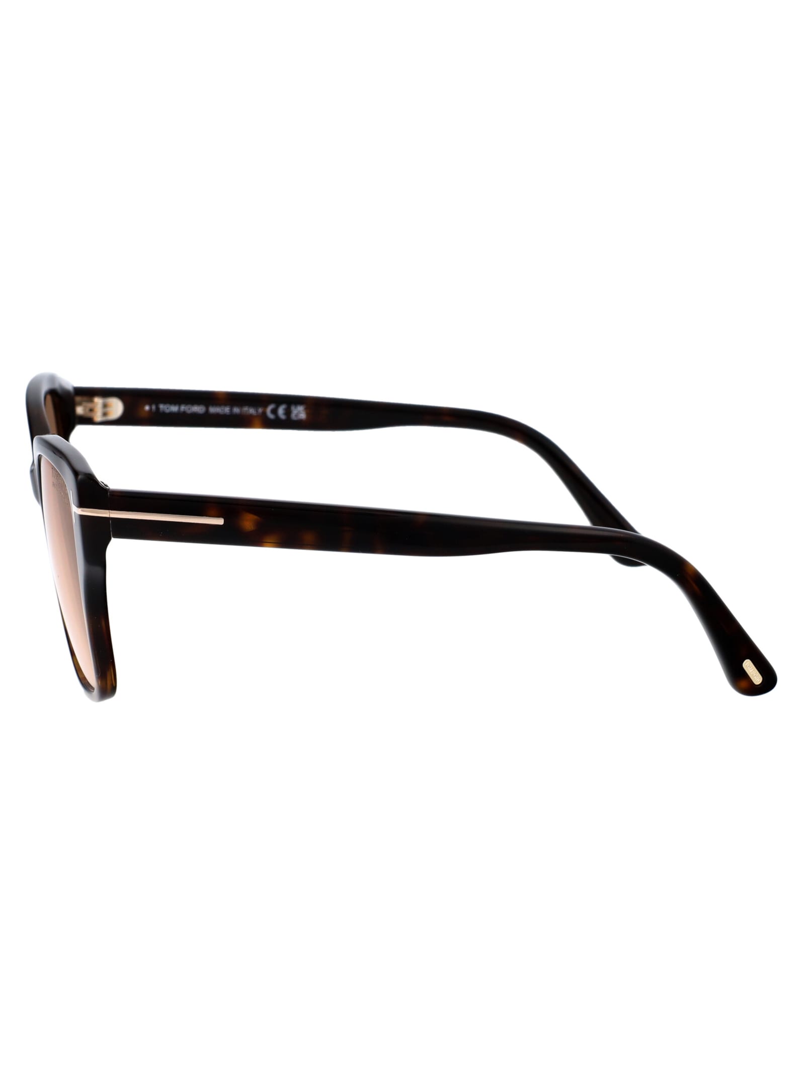 Shop Tom Ford Elsa Sunglasses In 52e Avana Scura / Marrone