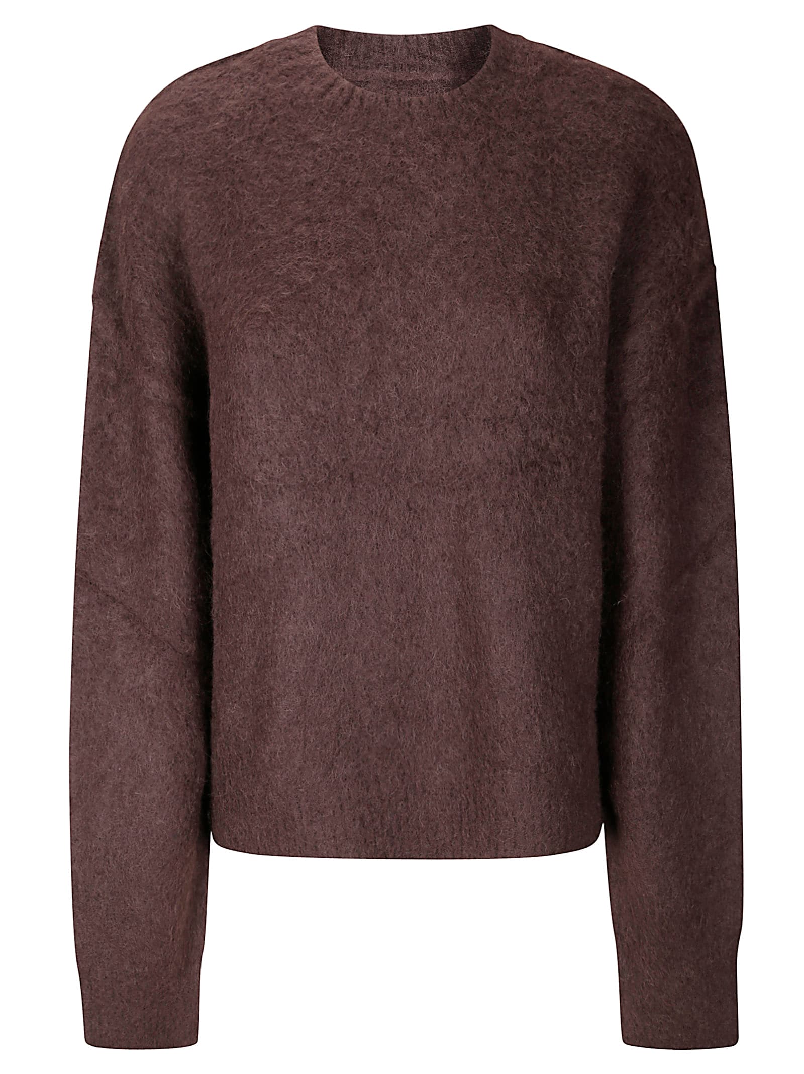 Uma Wang Crewneck Knitwear Textured Fabric In Brown
