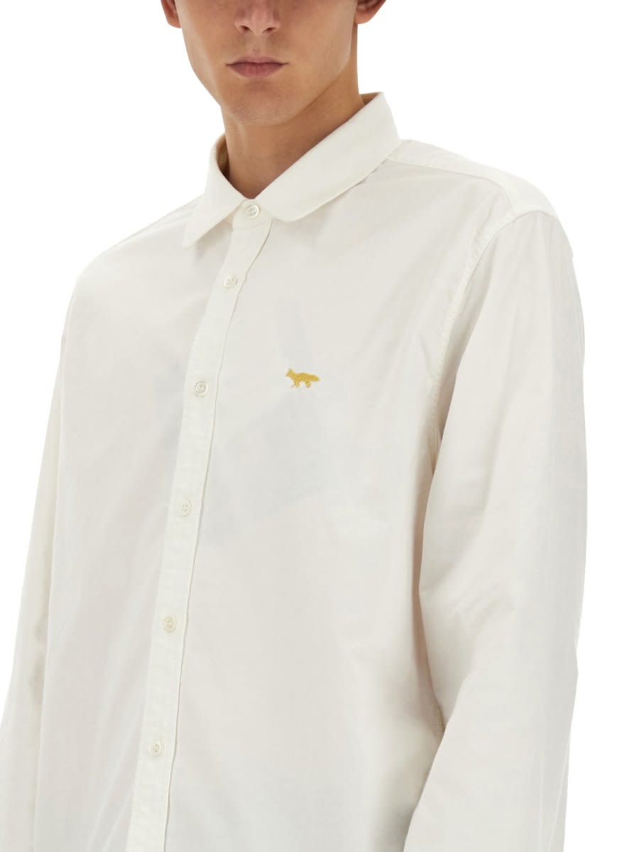 Shop Junya Watanabe Man X Maison Kitsune Shirt In White