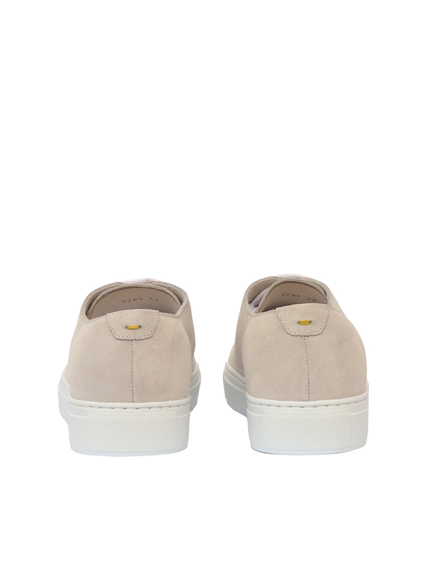Doucal's Suede Sneakers With Clean White Sole In White