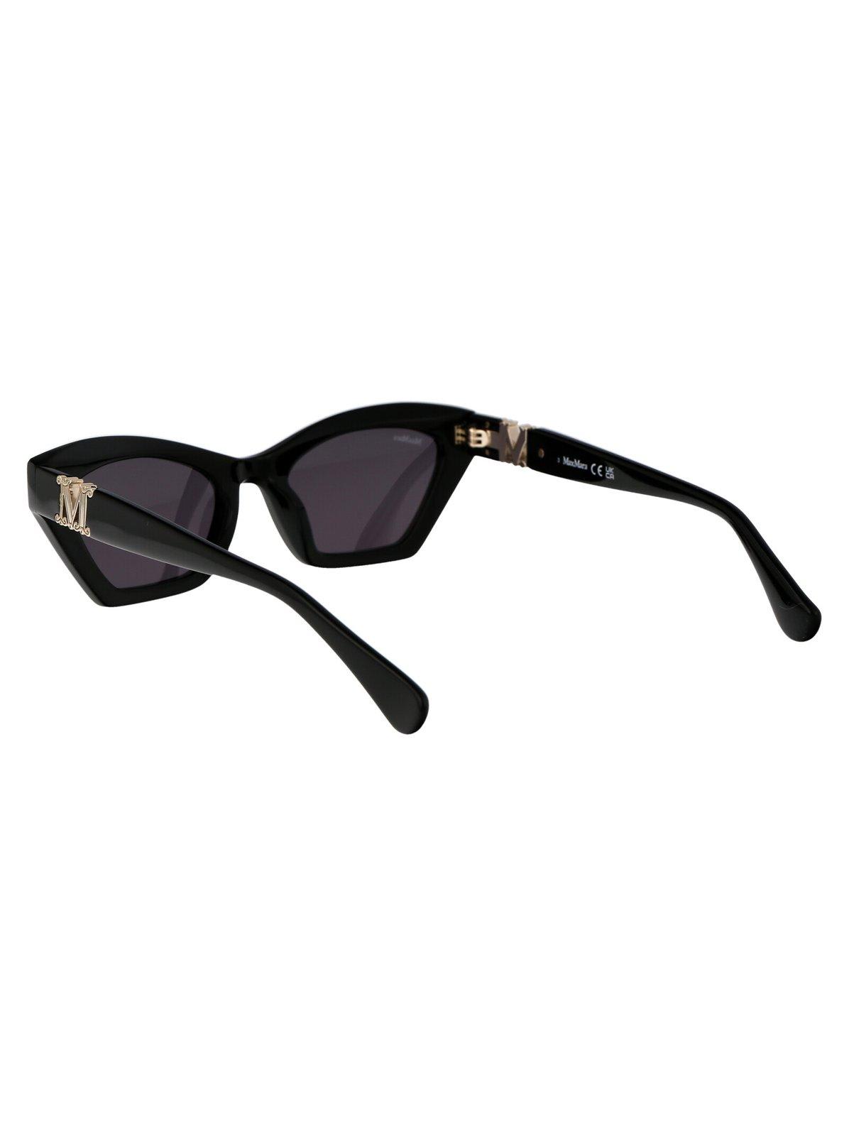 Shop Max Mara Cat-eye Sunglasses In 01a