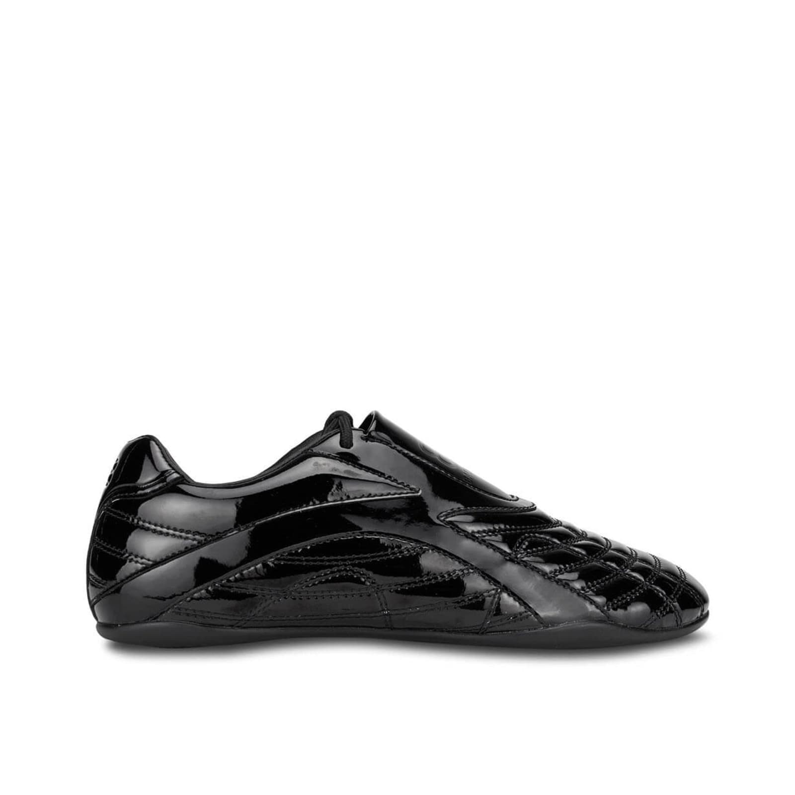 Shop Balenciaga Zen Leather Sneakers In Black