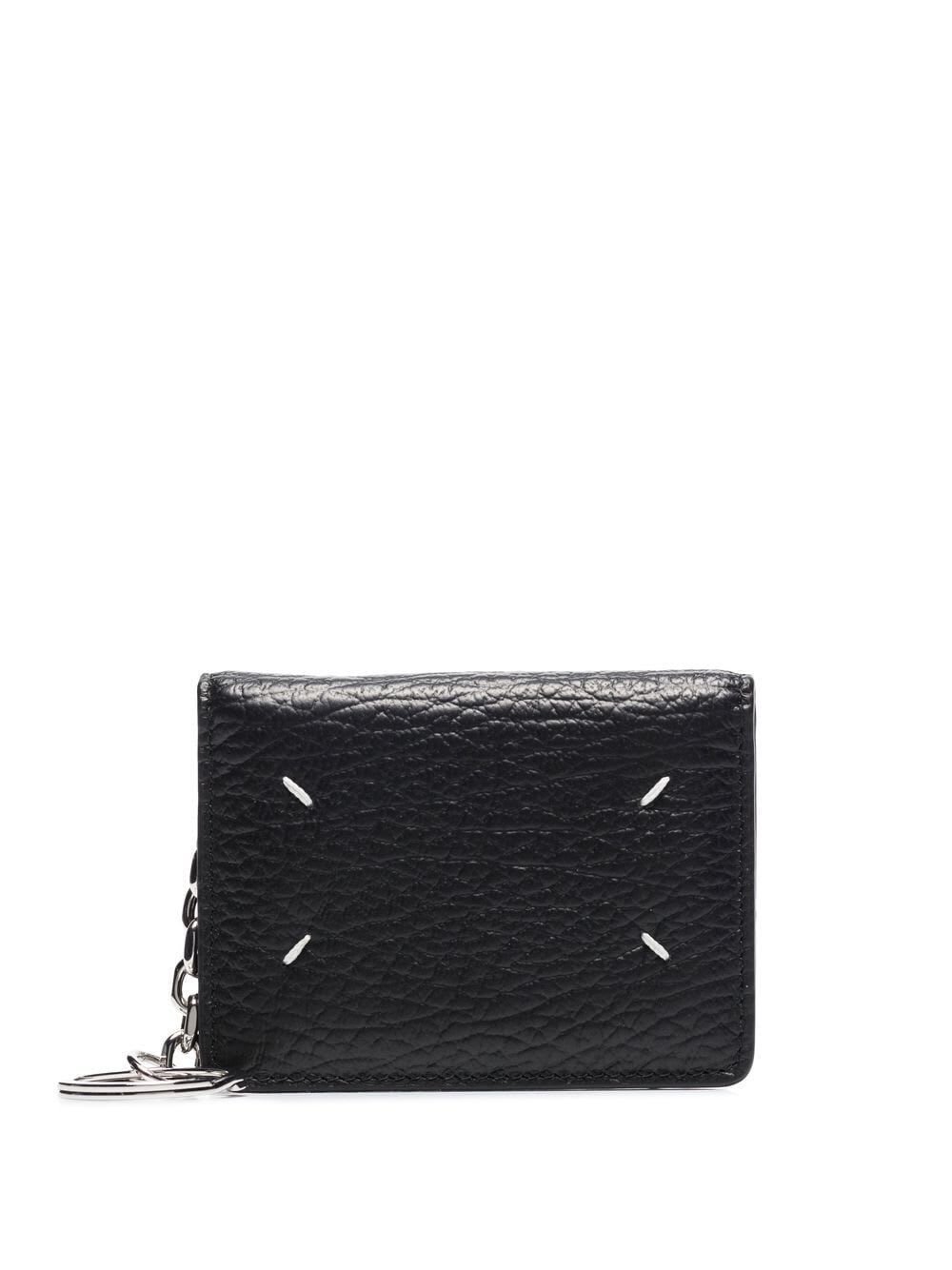 Shop Maison Margiela Card Holder Clip 2 Key Ring In Black