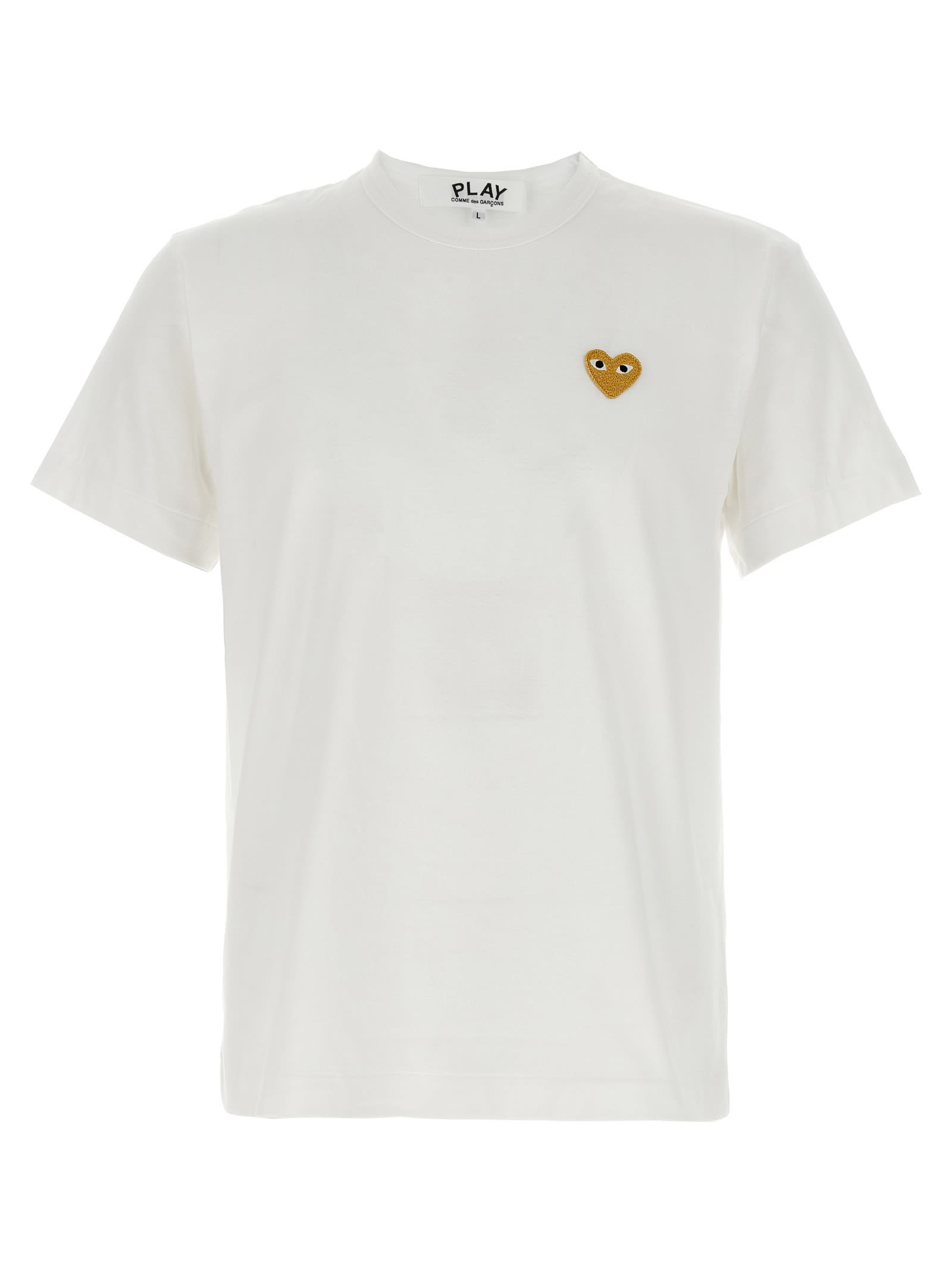 Comme des Garçons Play gold Heart T-shirt