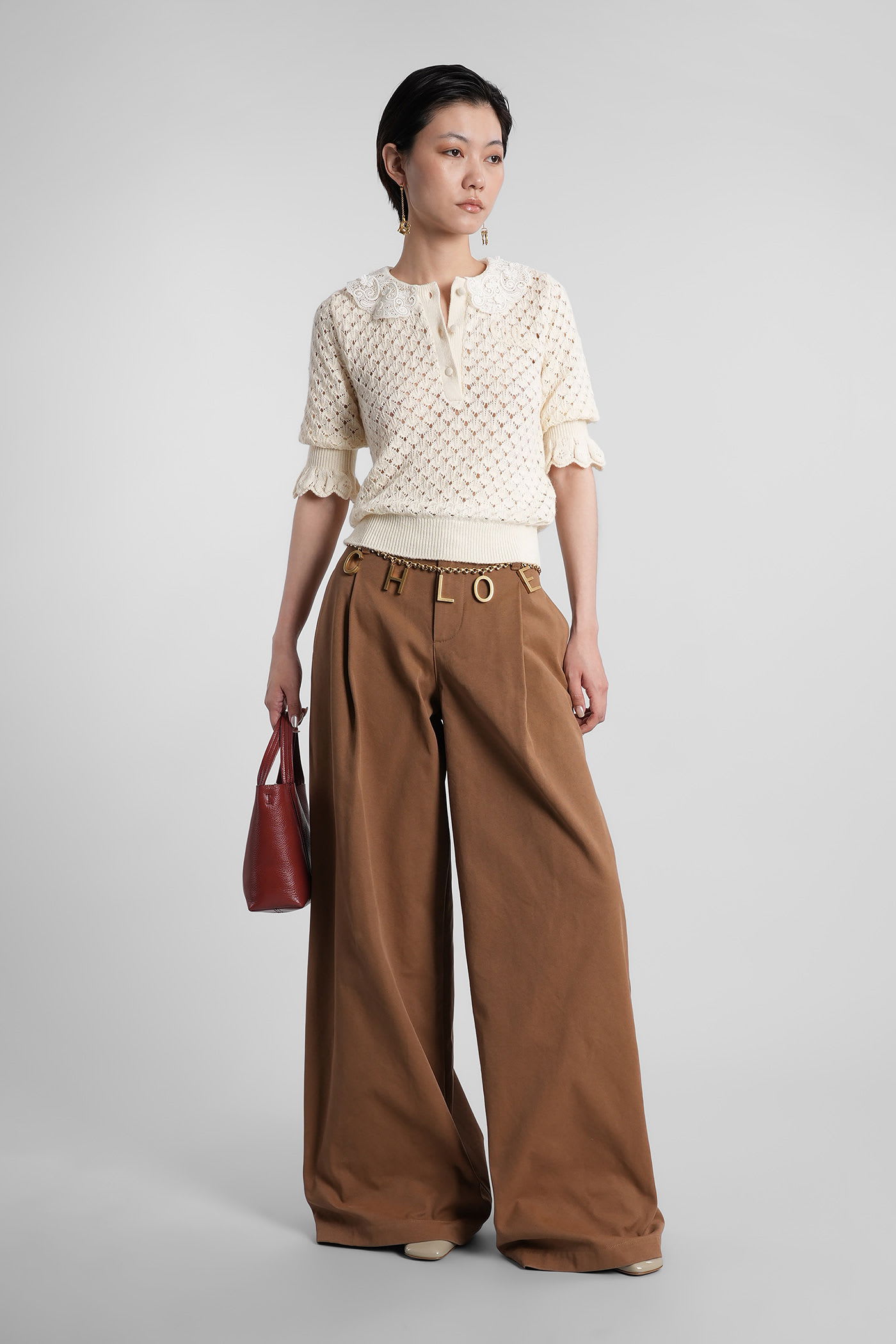 Chloé Knitwear In Beige Cotton In Neutral