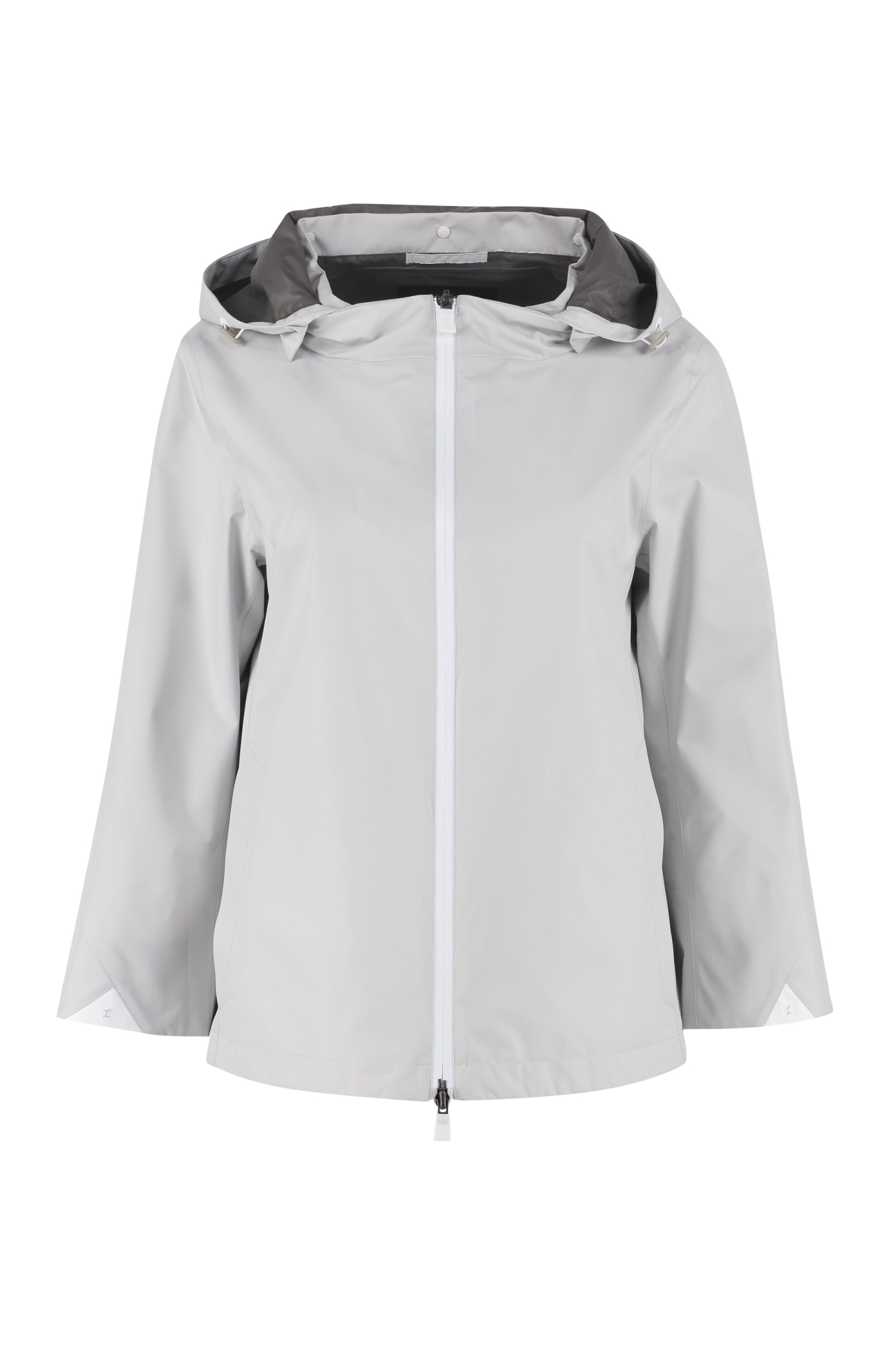 Herno Woman Jacket Light Grey Size 8 Polyester In Gray