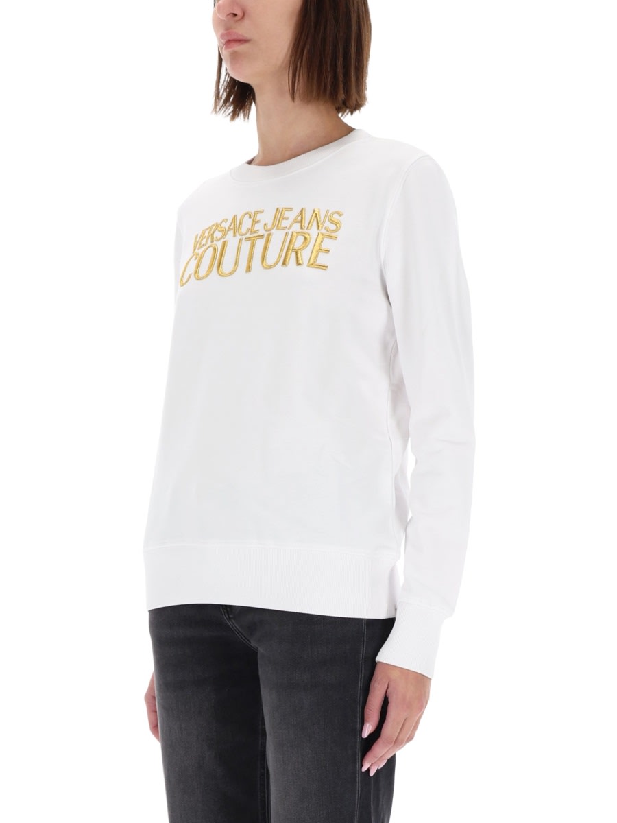 Versace Jeans Couture Sweatshirt With Logo In White