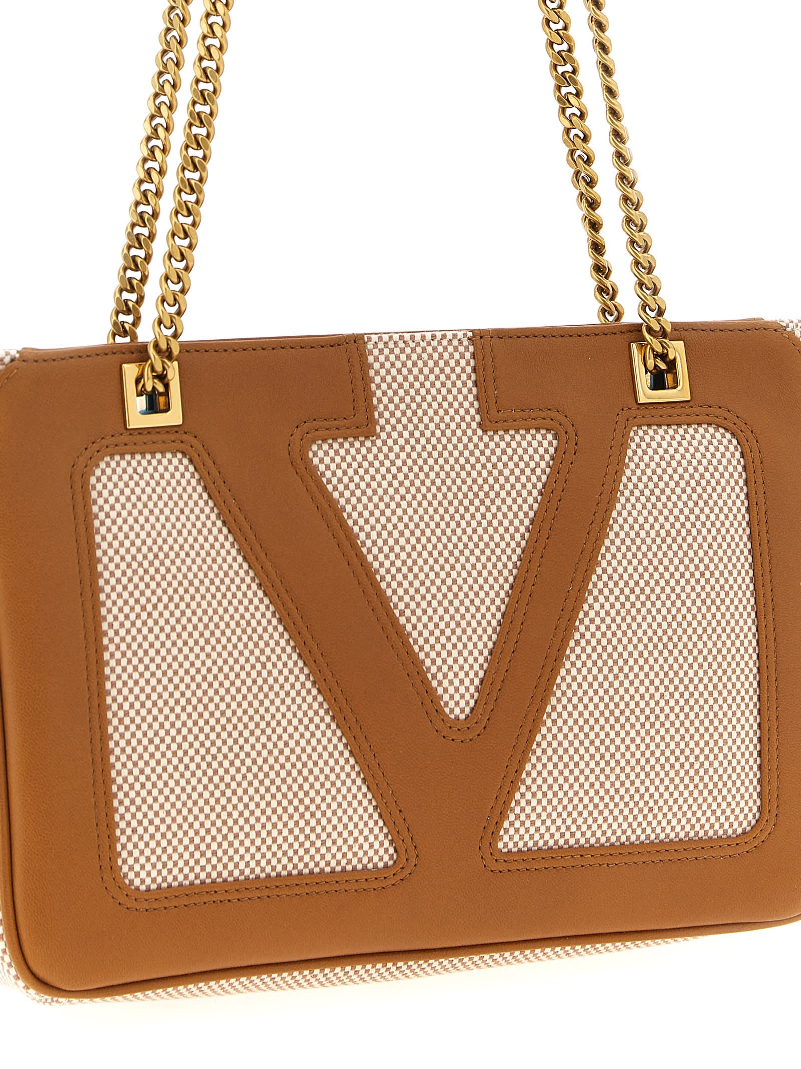 Valentino Garavani Viva Superstar Shoulder Bag In Brown