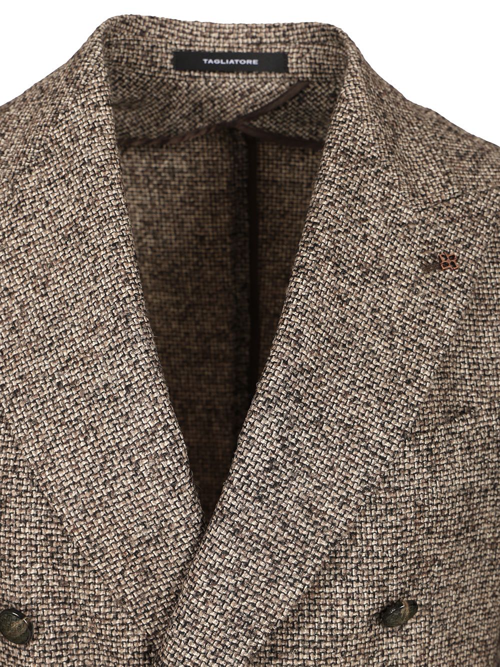 Tagliatore Montecarlo Doppio Petto Boucle Jackets Grey In Brown