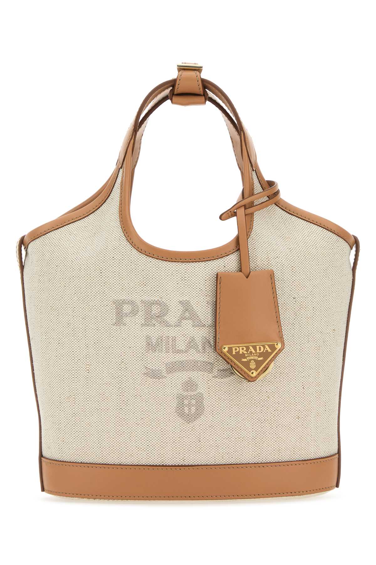 Prada Sand Canvas Handbag