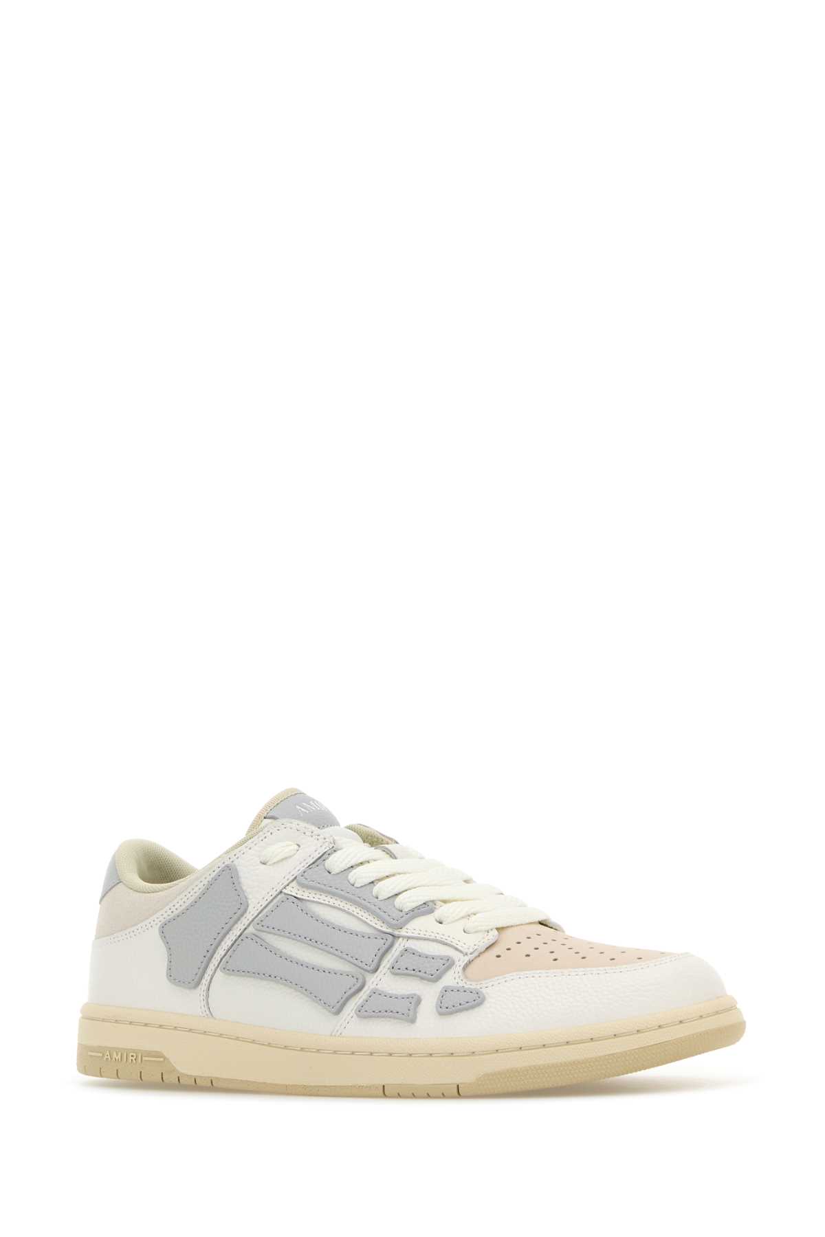 Amiri 'skel Top' Grey Low Top Sneakers With Logo Patch On The Tongue And Logo Lettering On The Heel In Gray