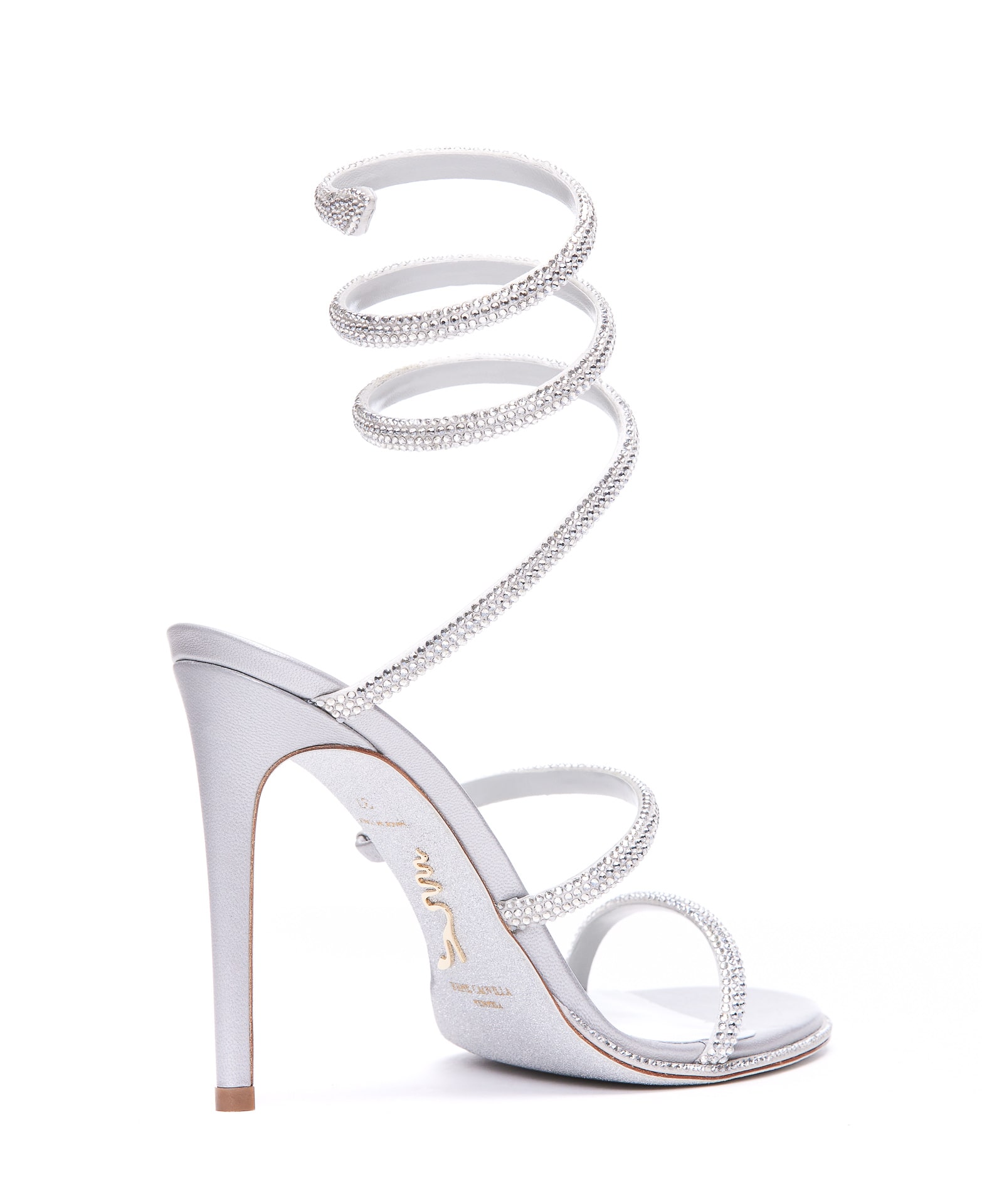 Shop René Caovilla Cleo Pumps Sandals In Silver