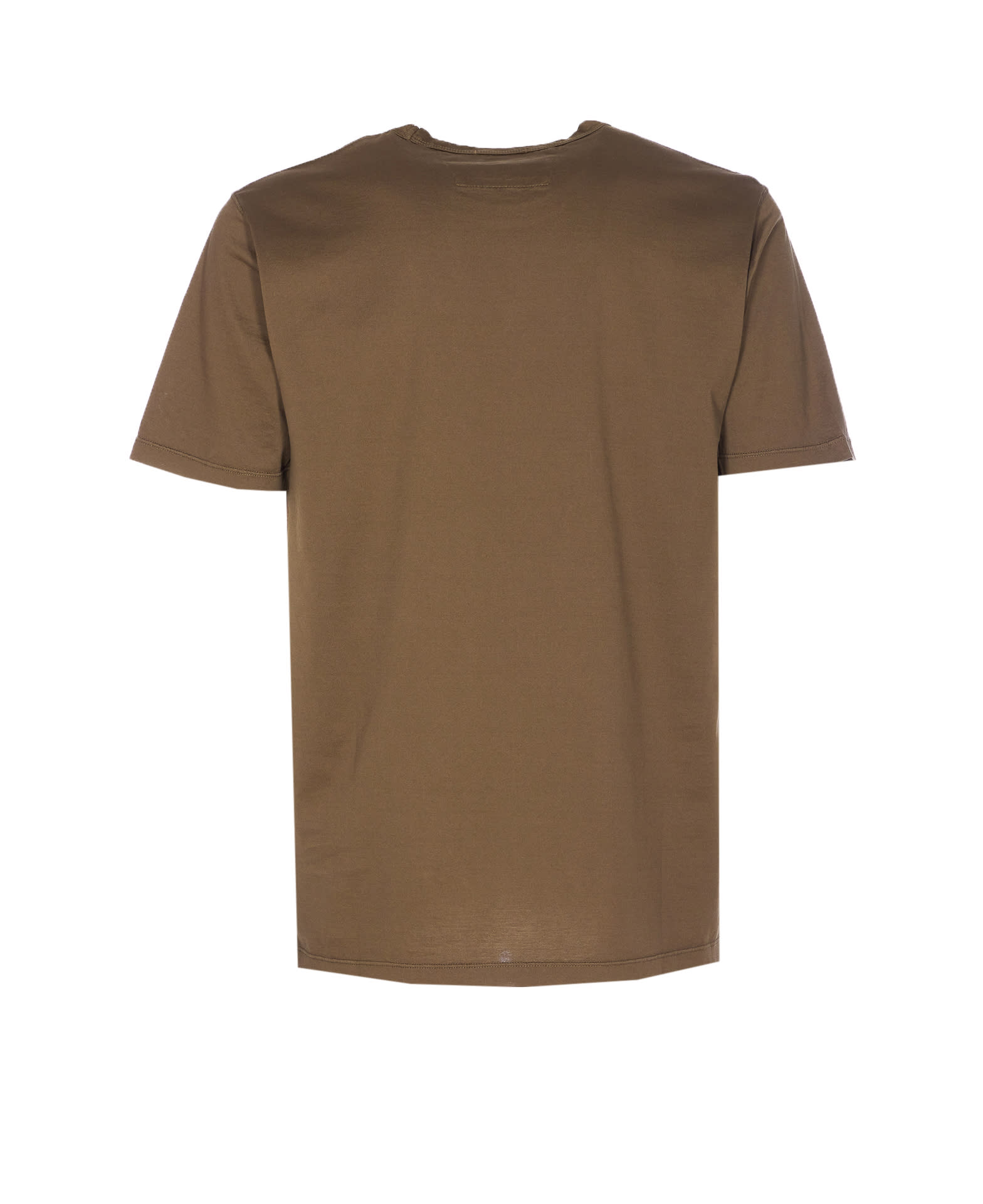 C.p. Company Crewneck Short Sleeve T-shirt Regular Fit In Brown