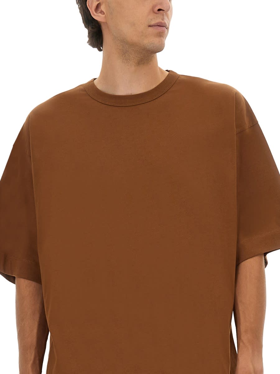 Dries Van Noten Cotton T-shirt In Brown
