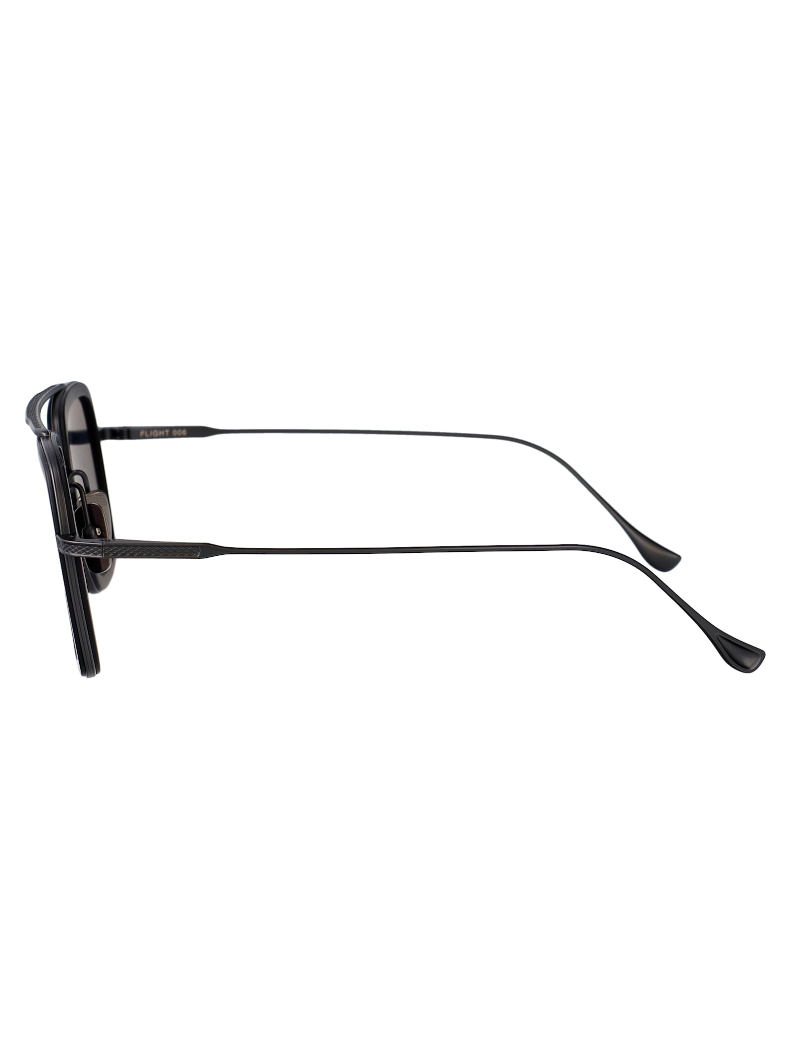 Dita Sunglasses In Black Iron - Matte Black W/ Black To Clear Gradient Polarized