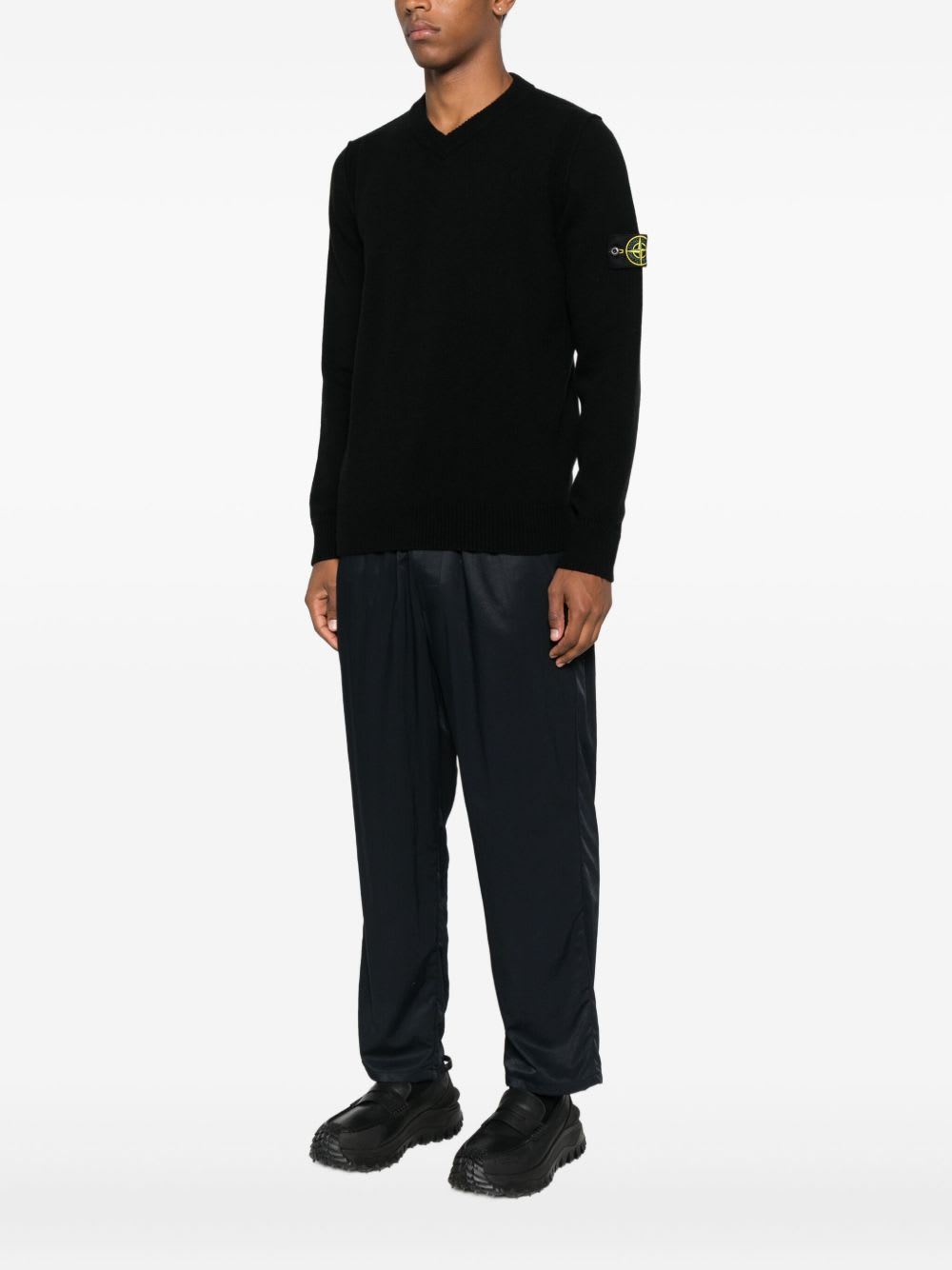 Stone Island 5100045 Light Rws Geelong Wool In Black