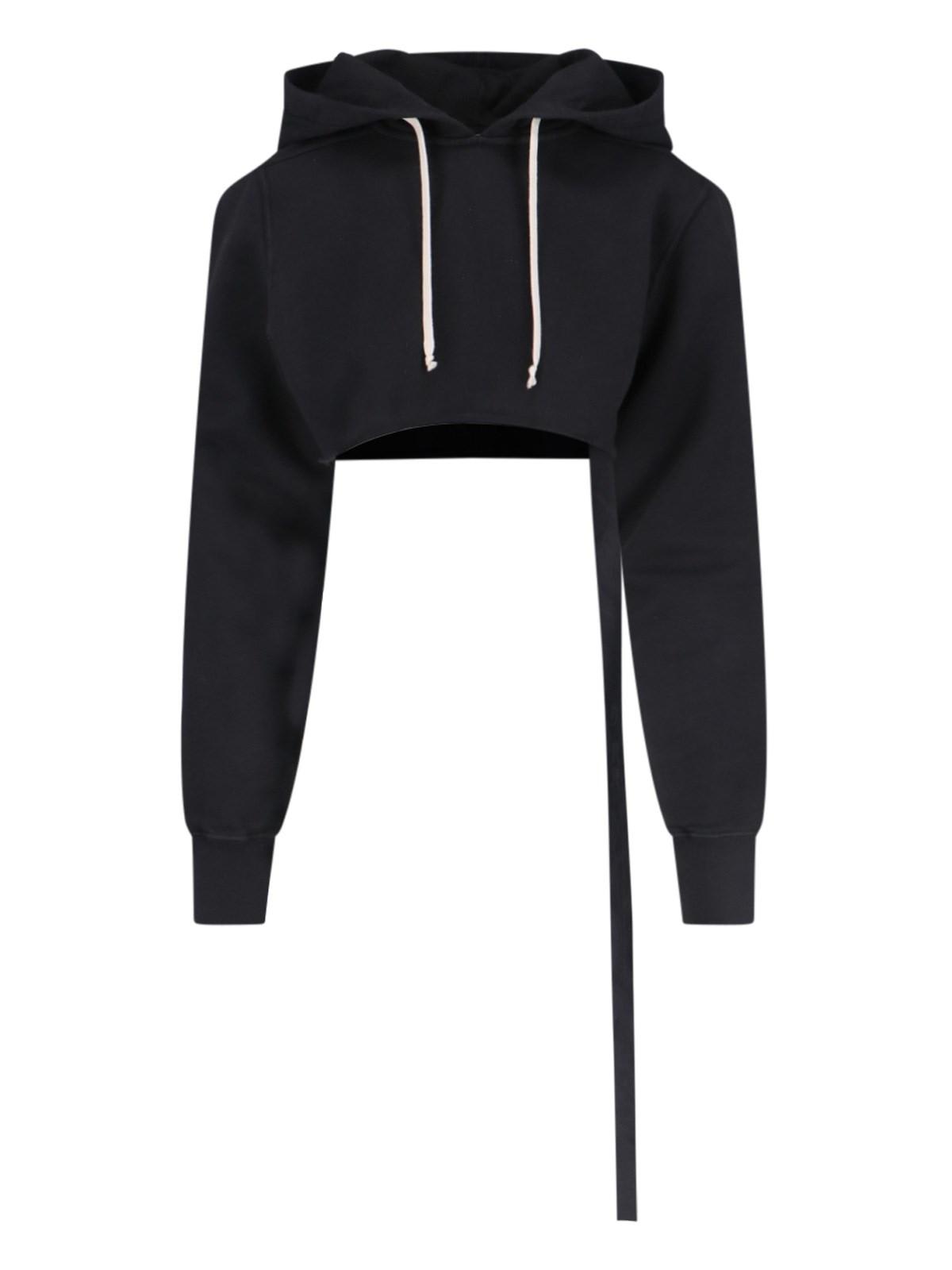 Shop Drkshdw Cropped Hoodie In Black