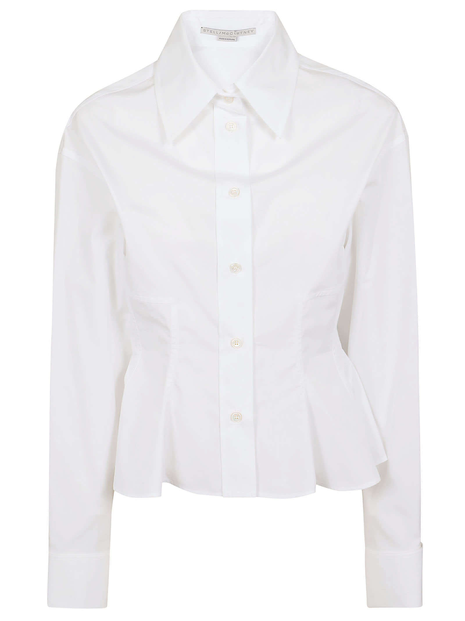 Shop Stella Mccartney Peplum Shirt In Pure White