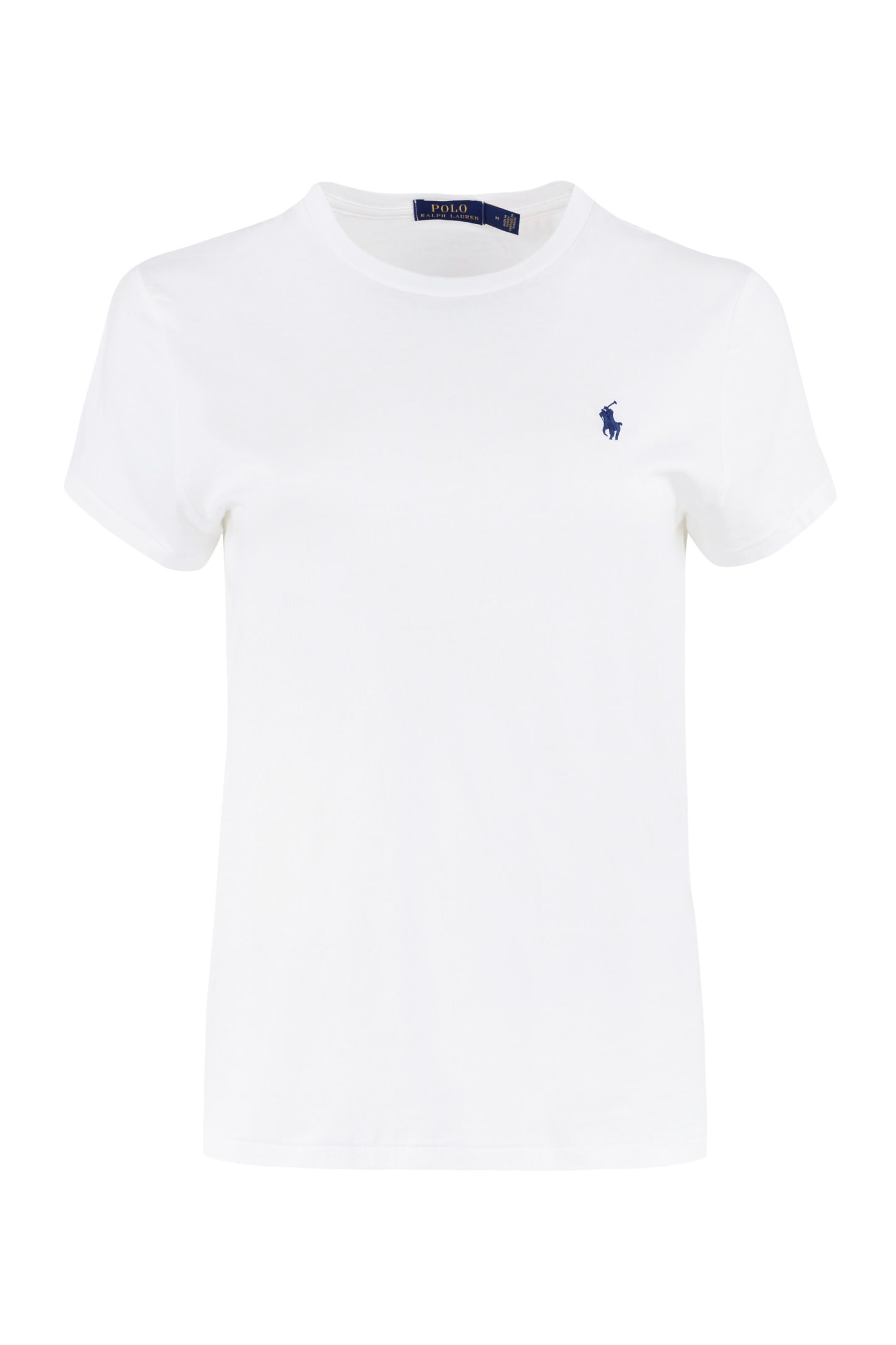Shop Ralph Lauren Logo Cotton T-shirt In White