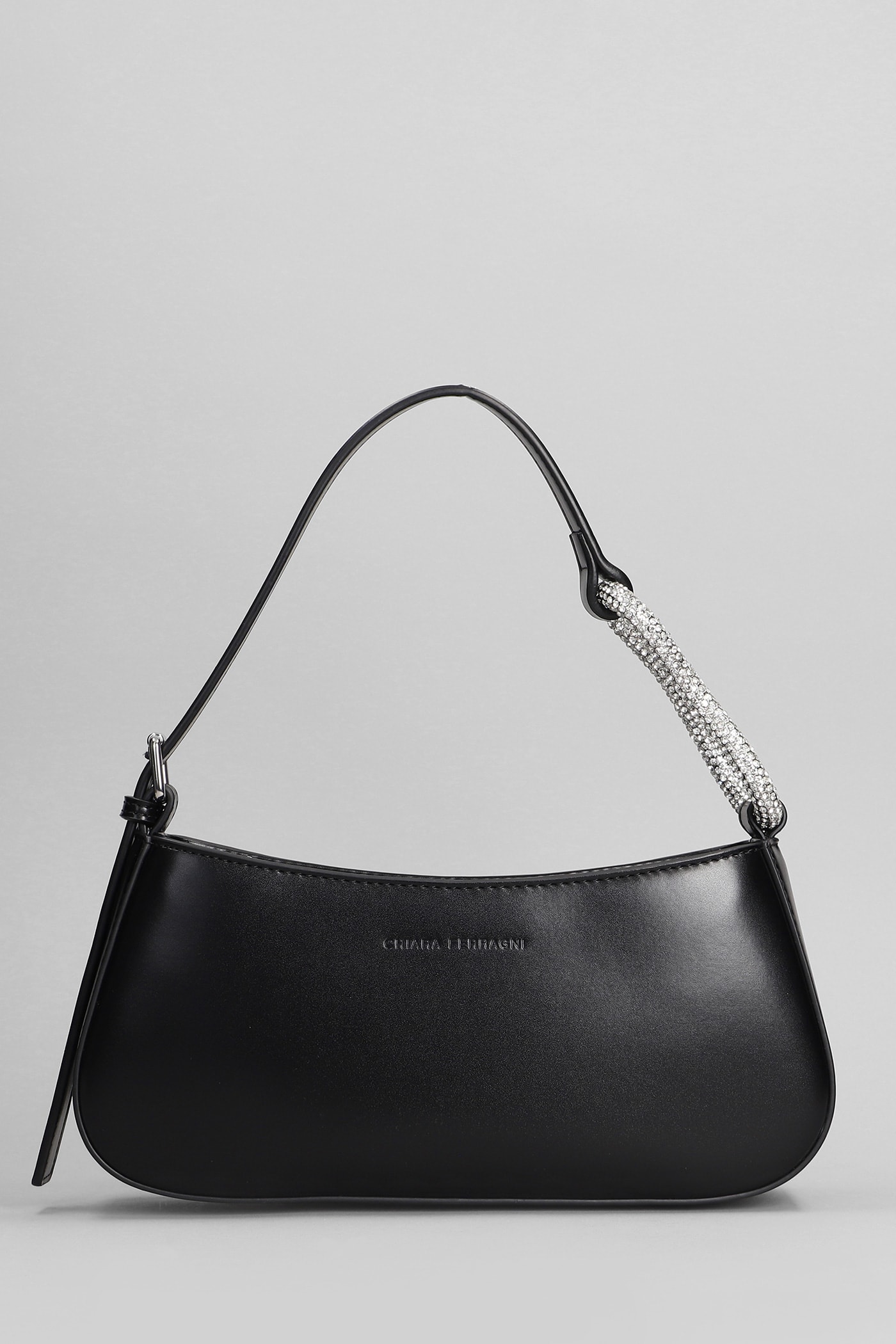 Chiara Ferragni Shoulder Bag In Black Faux Leather