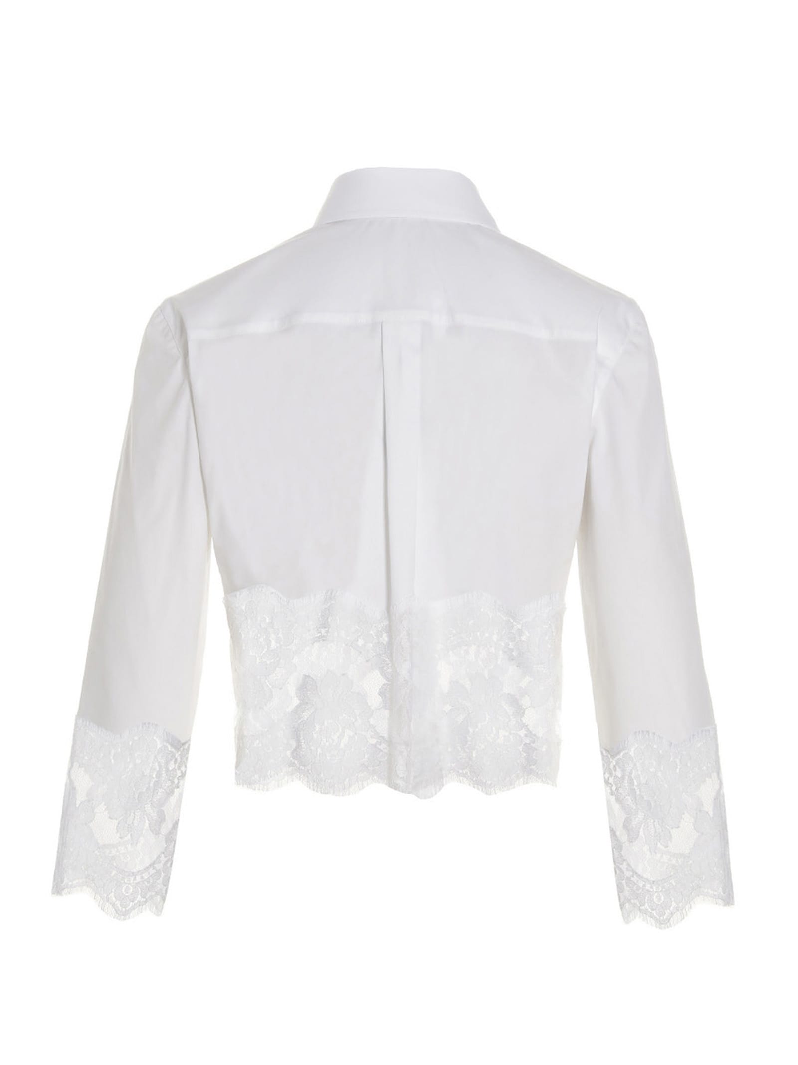 Shop Dolce & Gabbana Lace Shirt In White