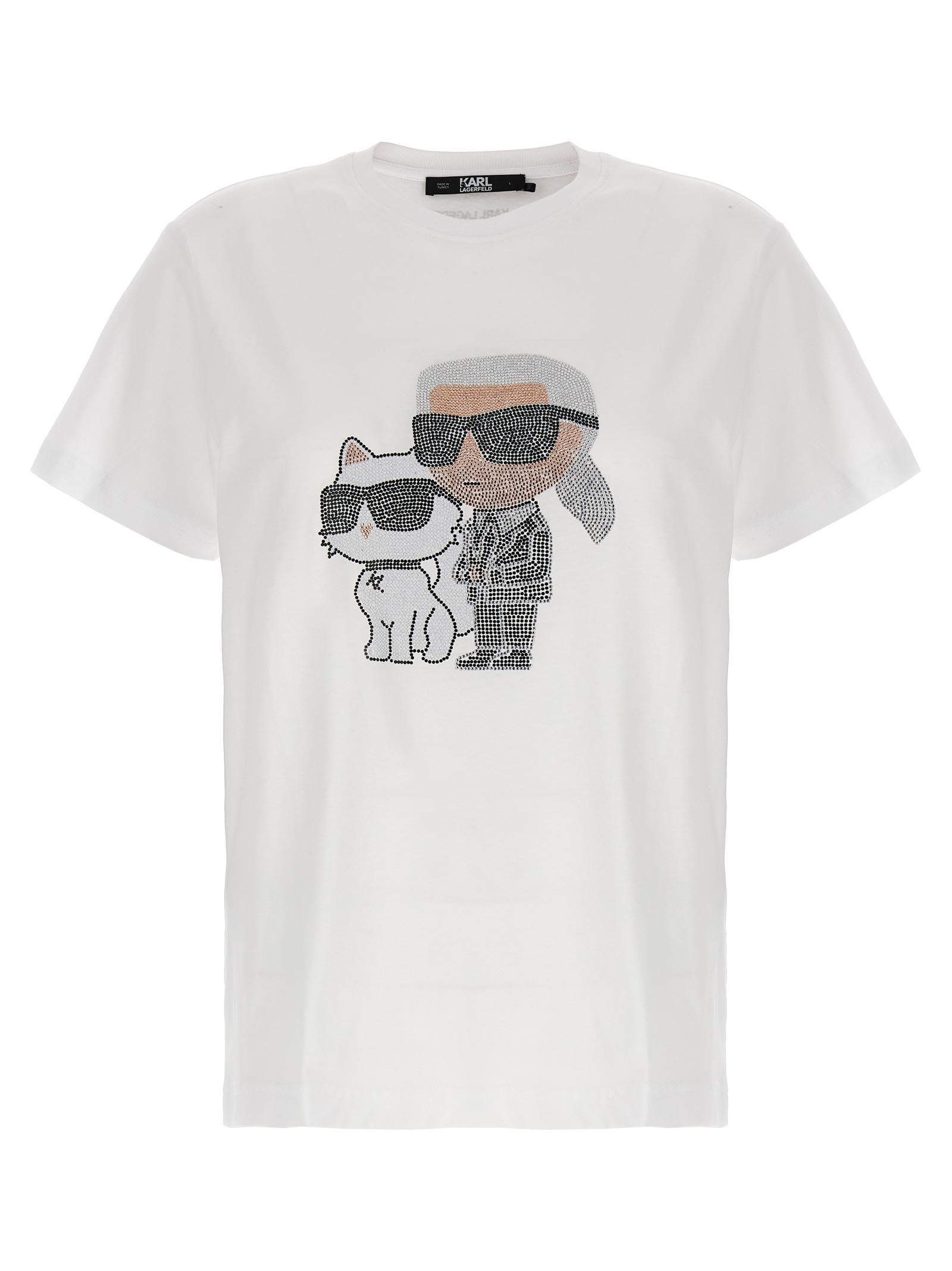 Shop Karl Lagerfeld Ikonik 2,0 T-shirt In White