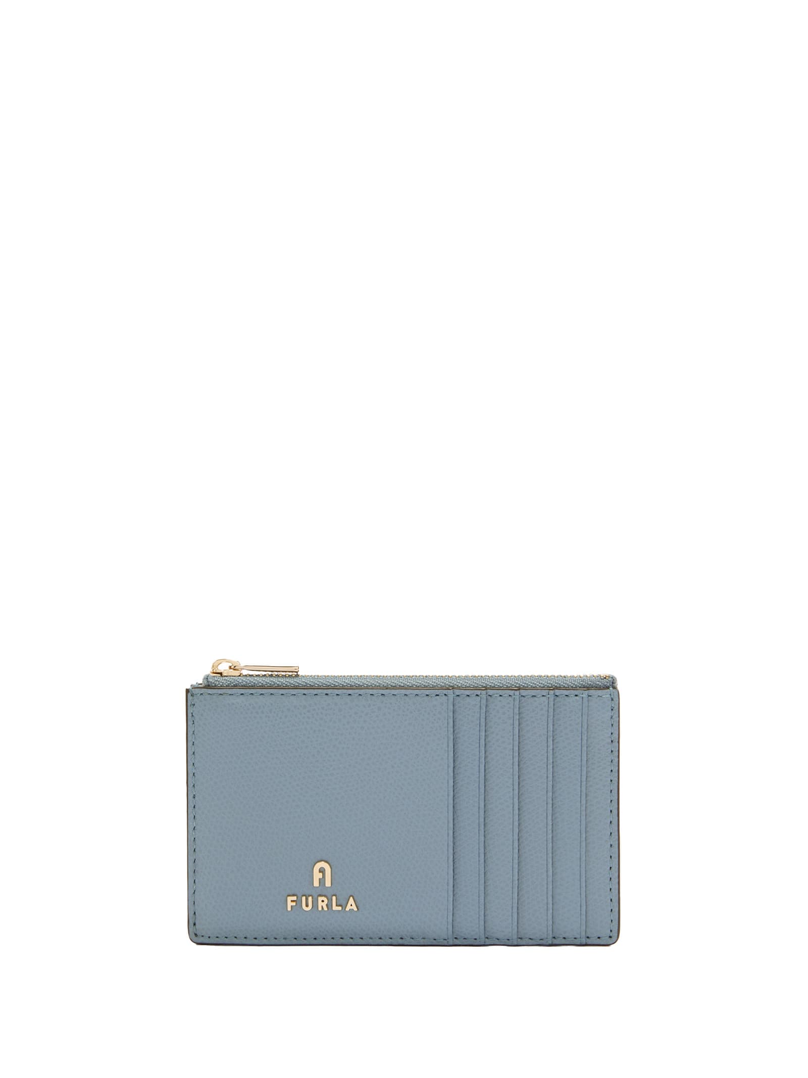 Furla Camelia Zip-fastening Card Holder In Blue