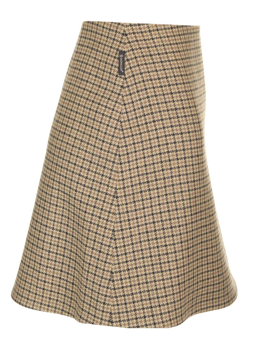 Shop Moncler A-line Skirt In Brown