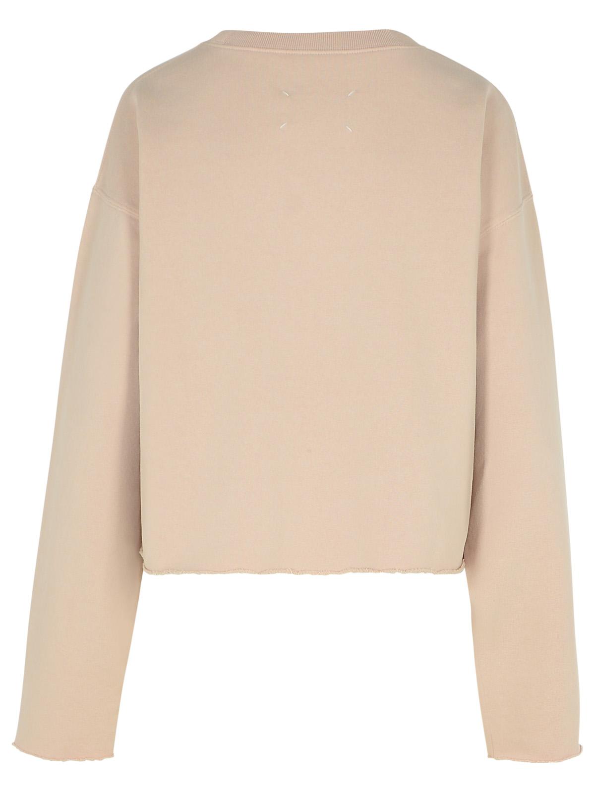 Shop Maison Margiela Reverse Cotton Sweatshirt Nude