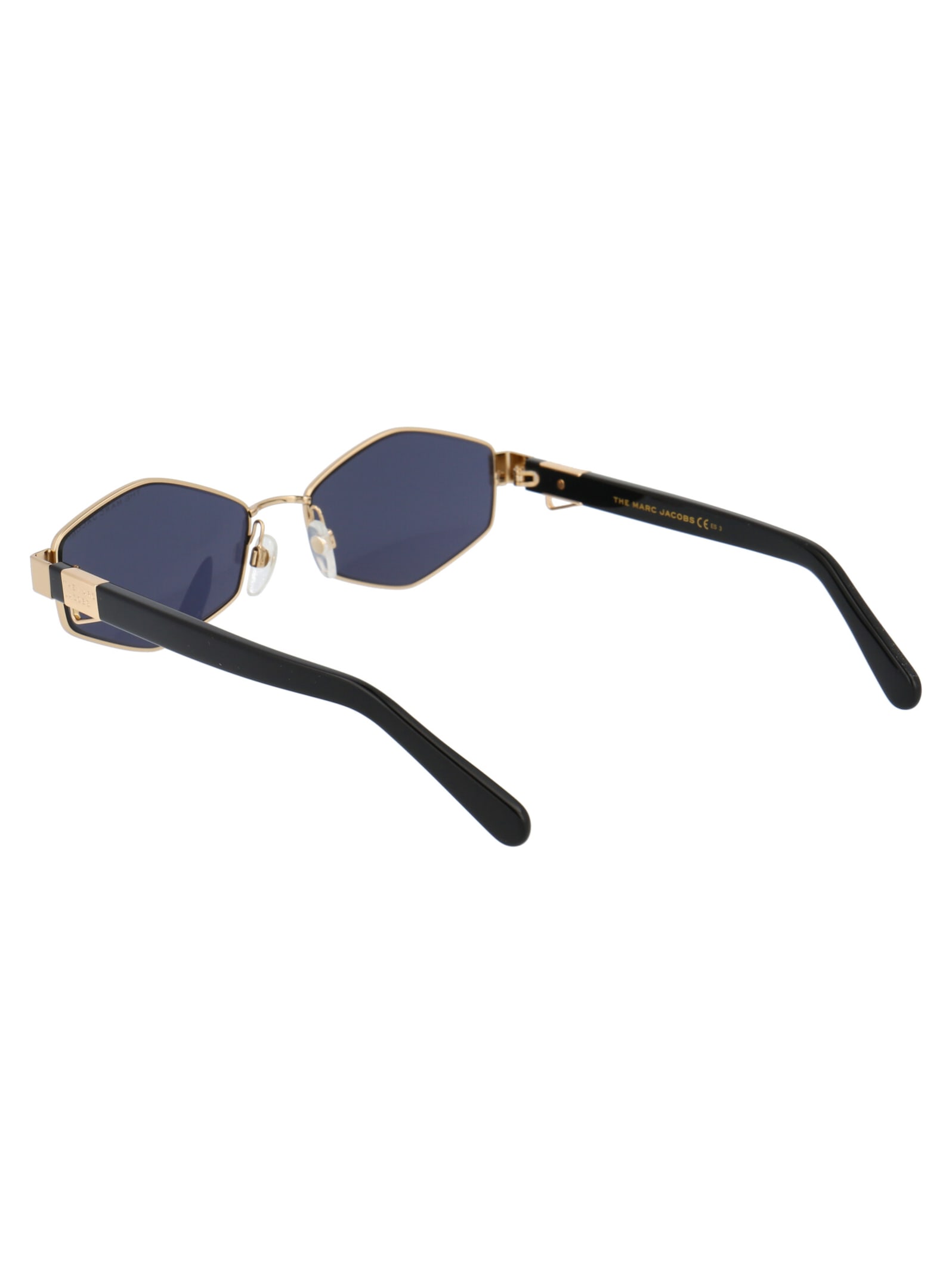Marc Jacobs Gold Acetate Sunglasses In Blue