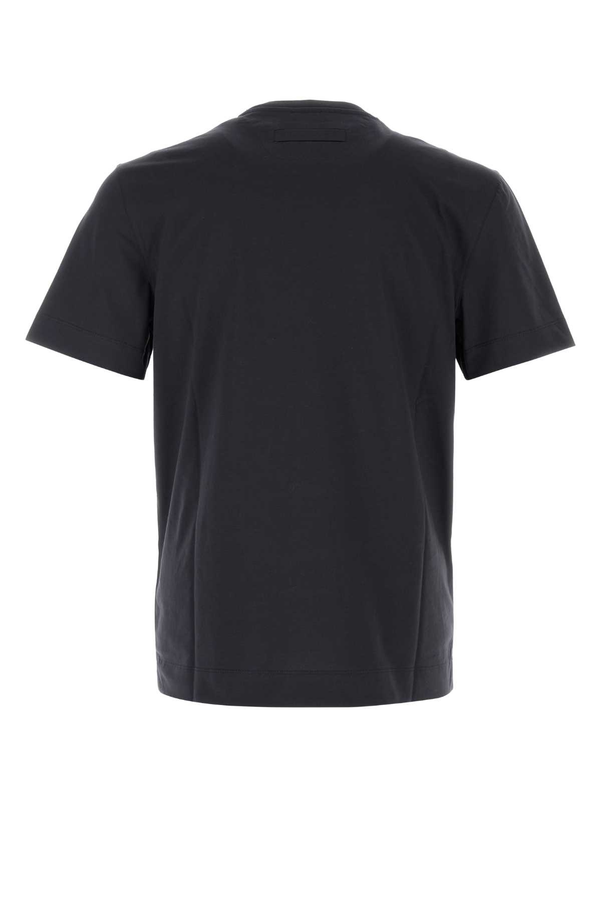 Zegna T-shirt In Cotone Blu Scuro Uomo In Blue
