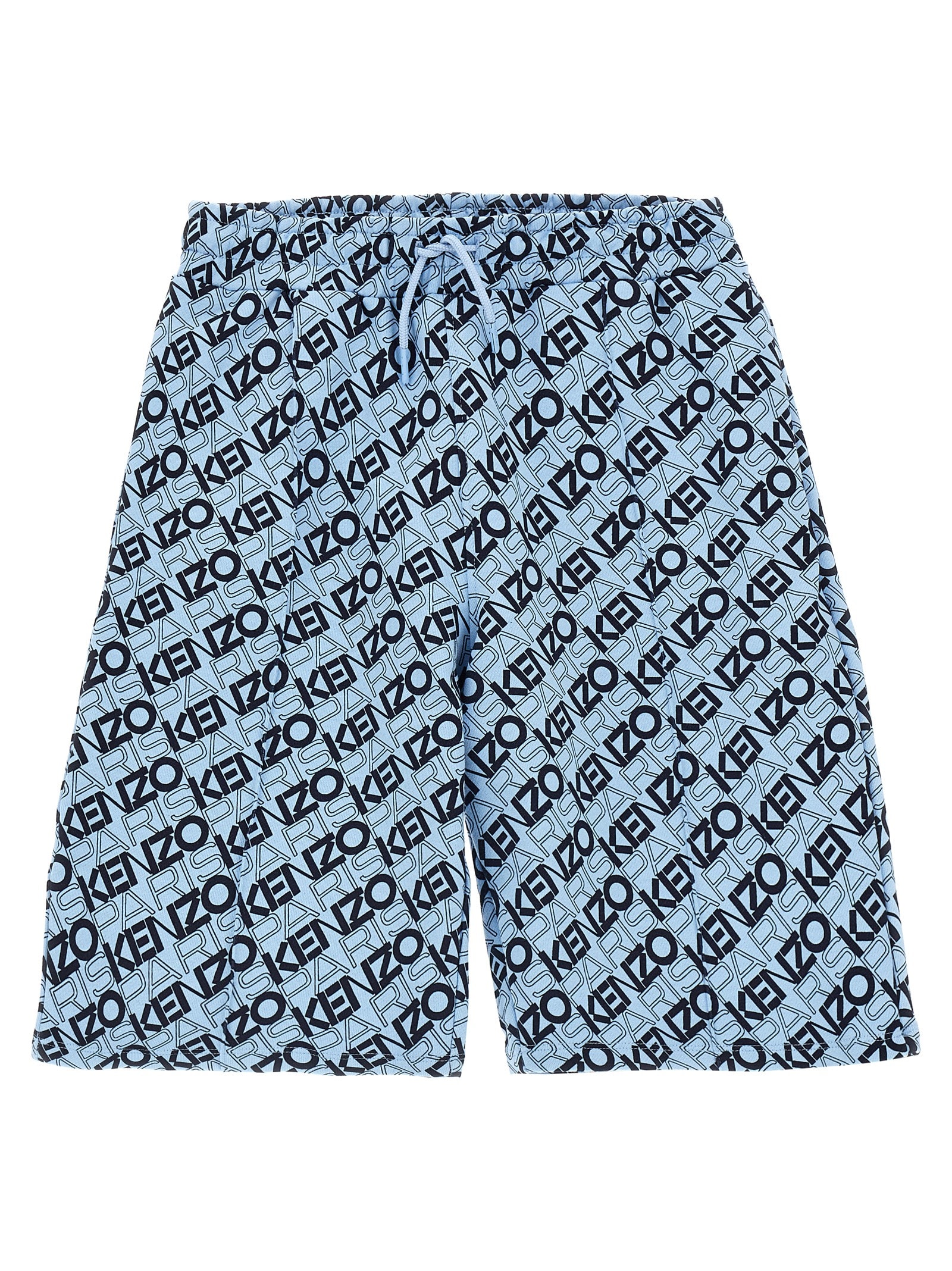 Kenzo Logo Bermuda Shorts In Blue