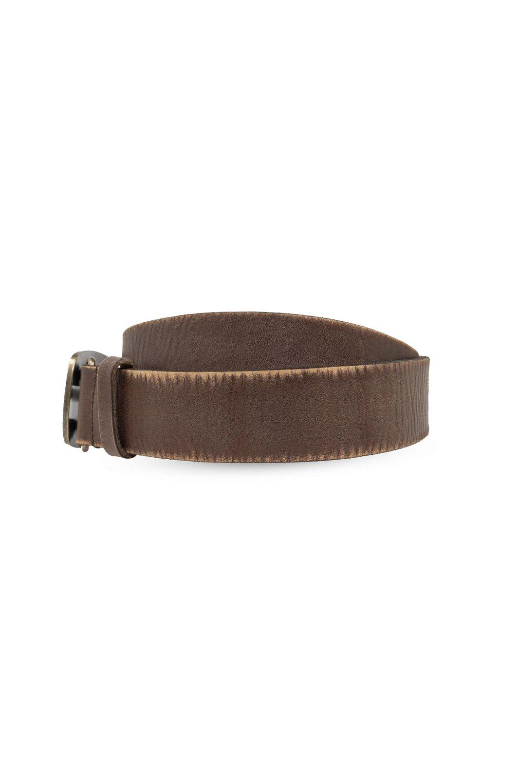 Shop Dsquared2 Logo Buckle Vintage Belt In Brown