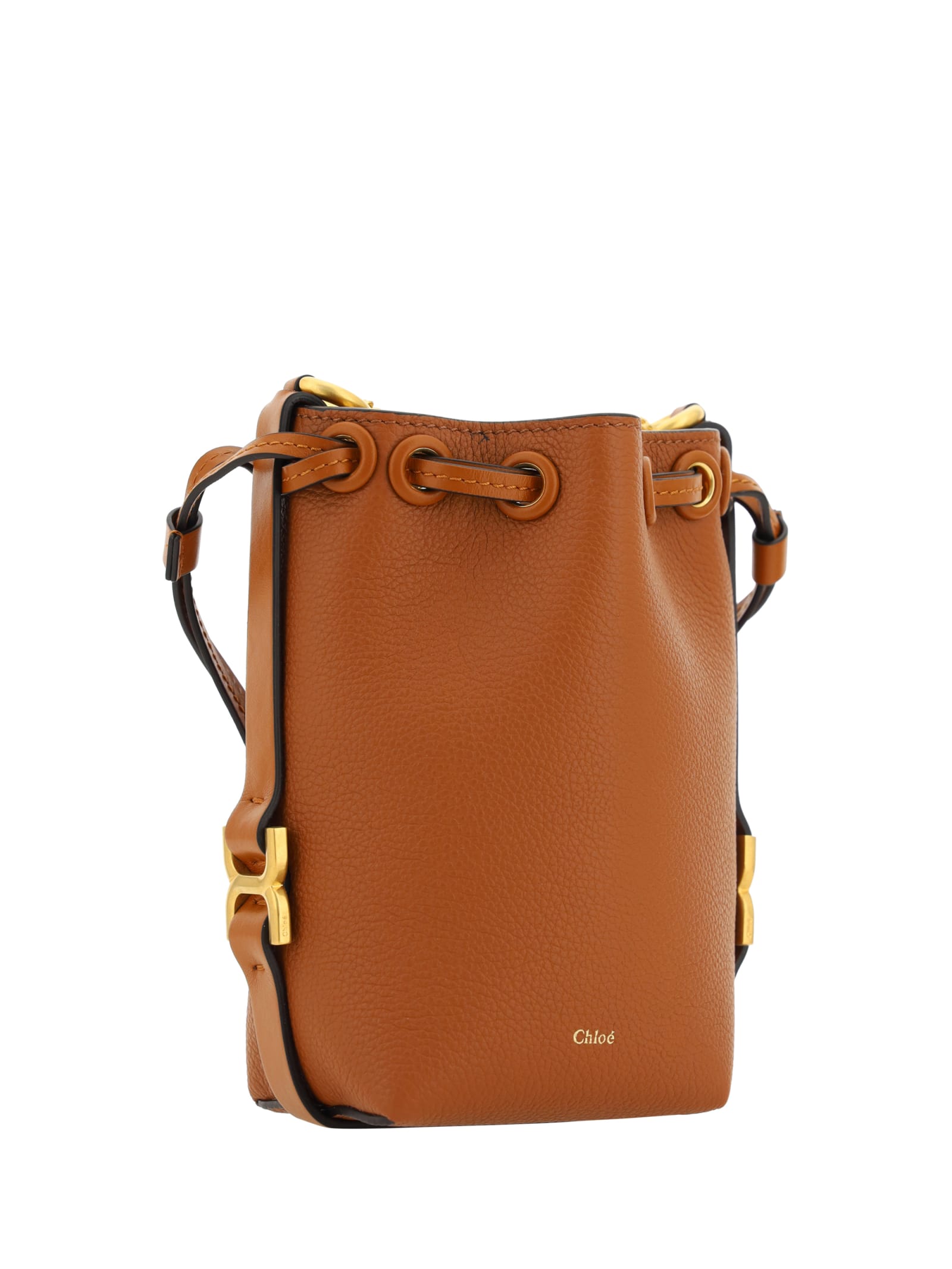 Shop Chloé Micro Marcie Shoulder Bag In Tan