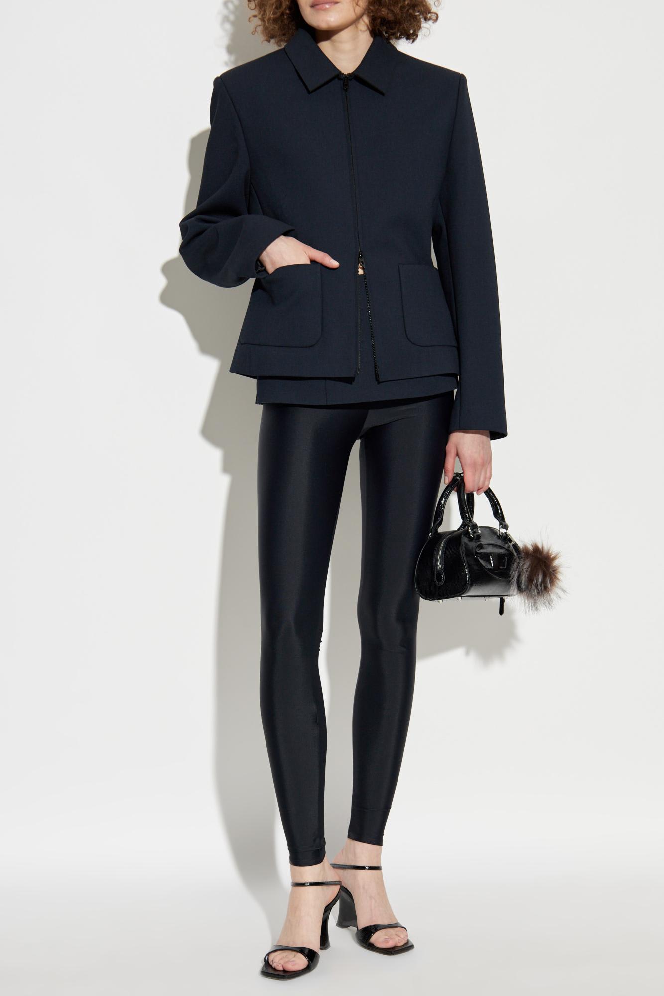 Diesel High Waist Seamless Leggings And Skirt In Black