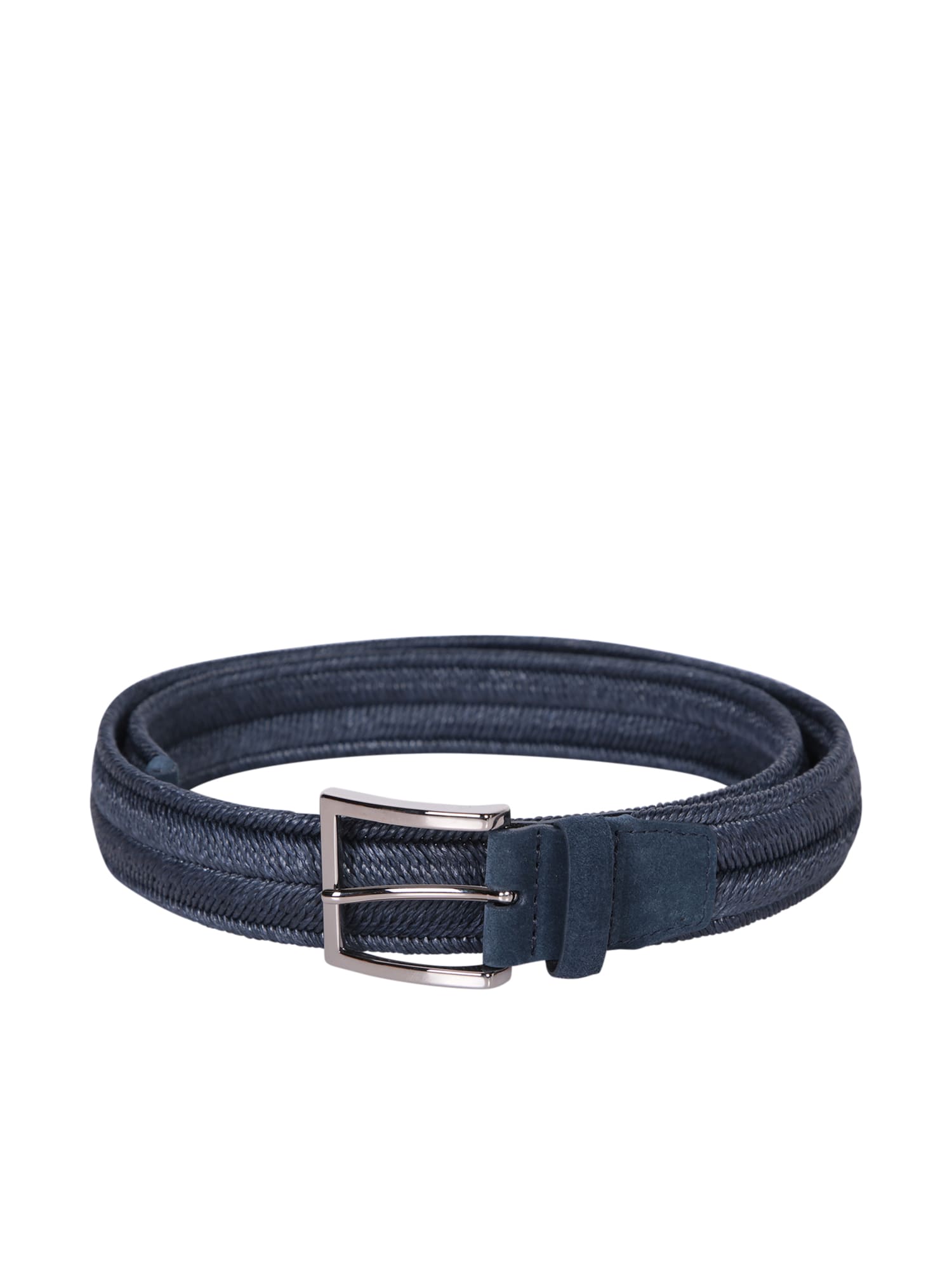 Shop Orciani Blue Woven Belt