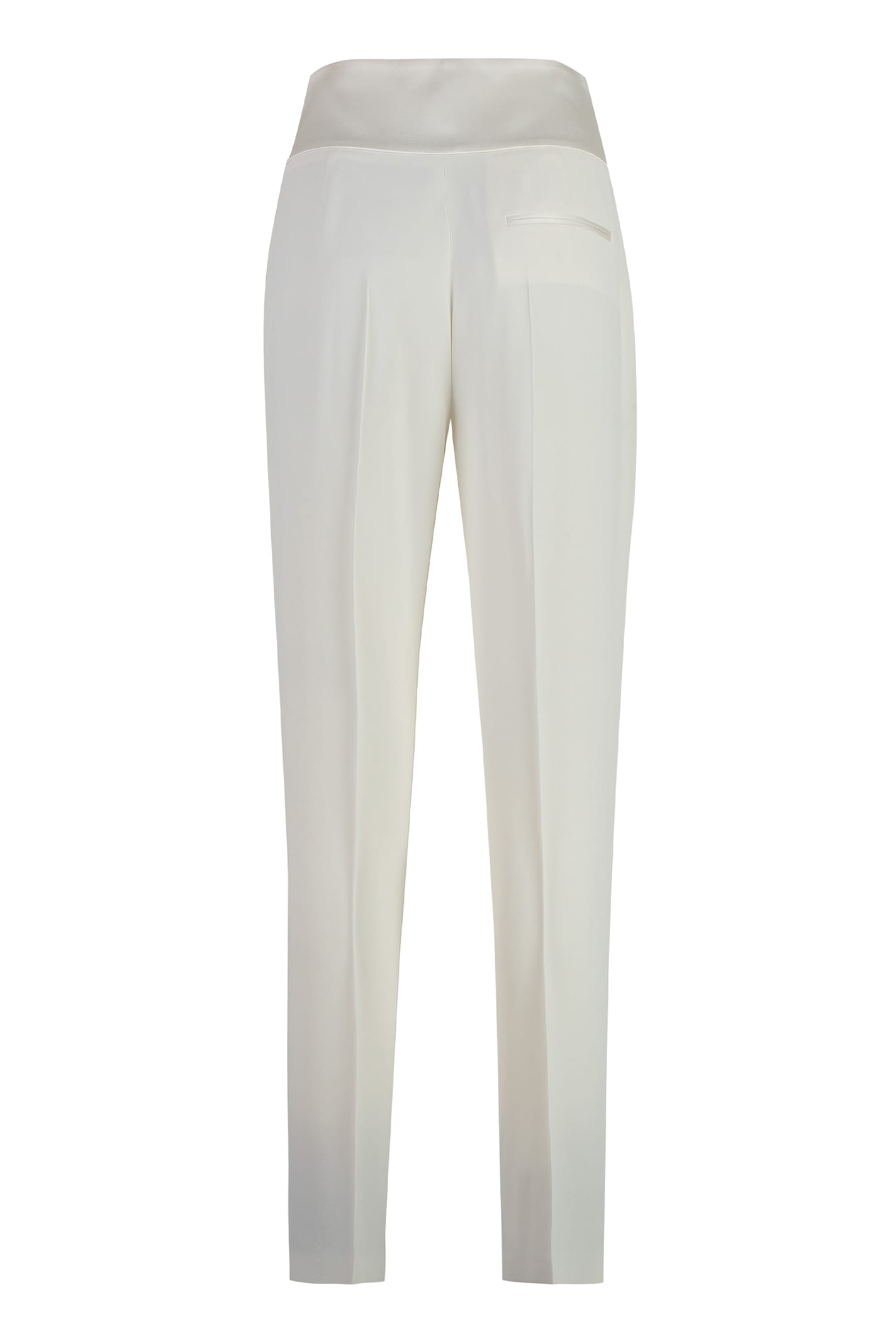 Shop Hugo Boss Straight-leg Trousers In Ivory