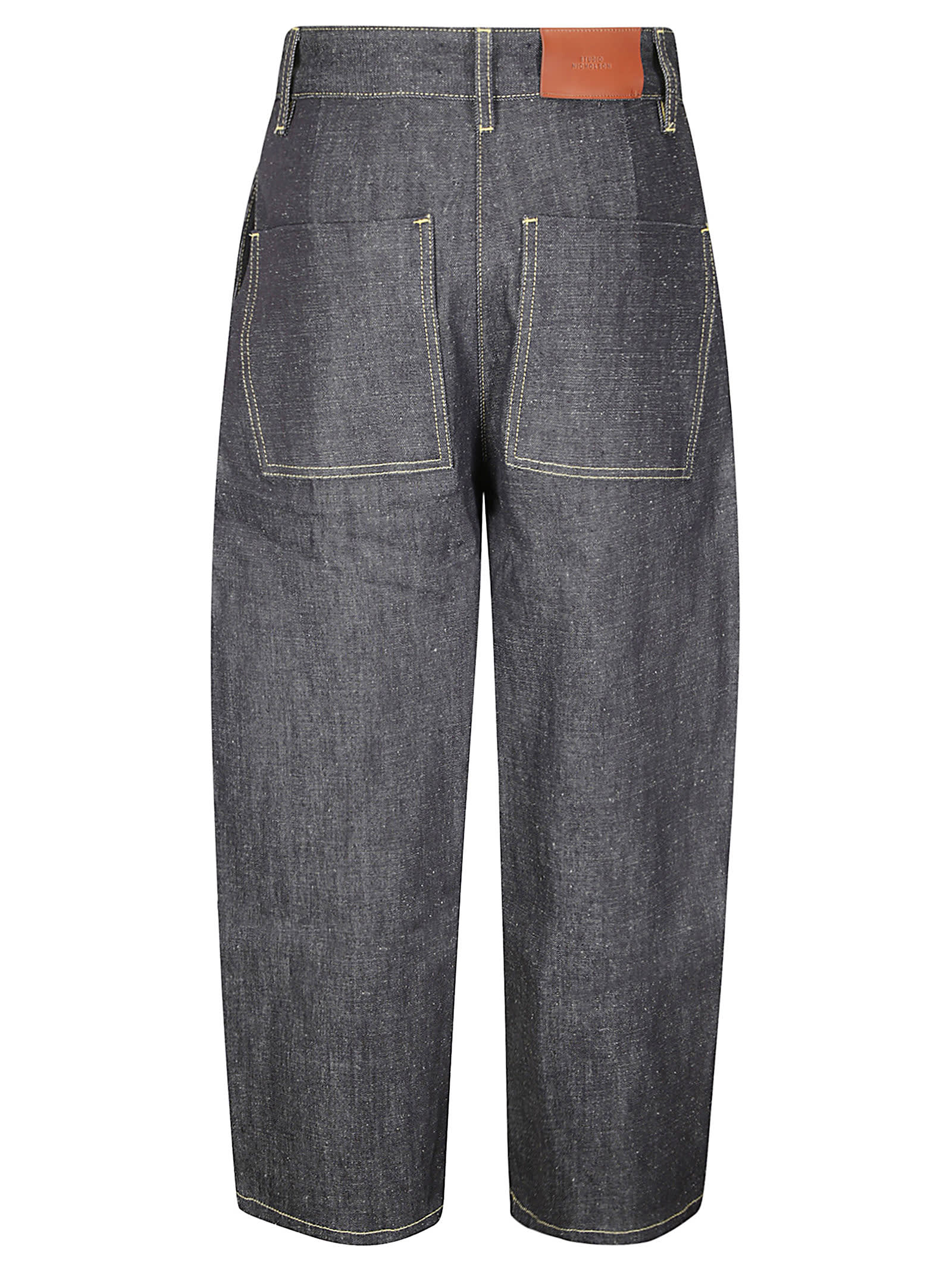 Shop Studio Nicholson Denim - Wide Crop Pant In Raw Indigo