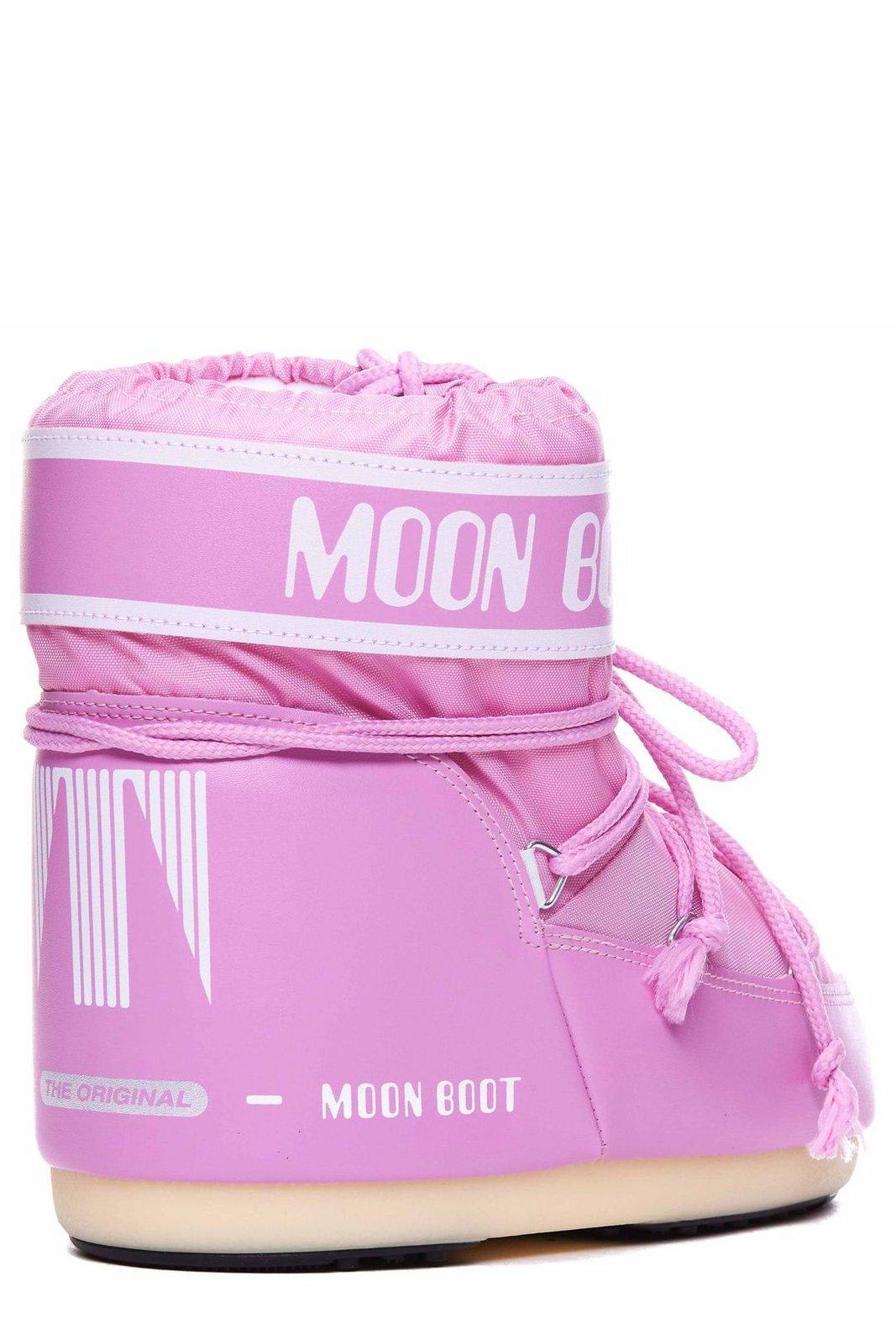 Shop Moon Boot Icon Logo Printed Snow Boots In Pink