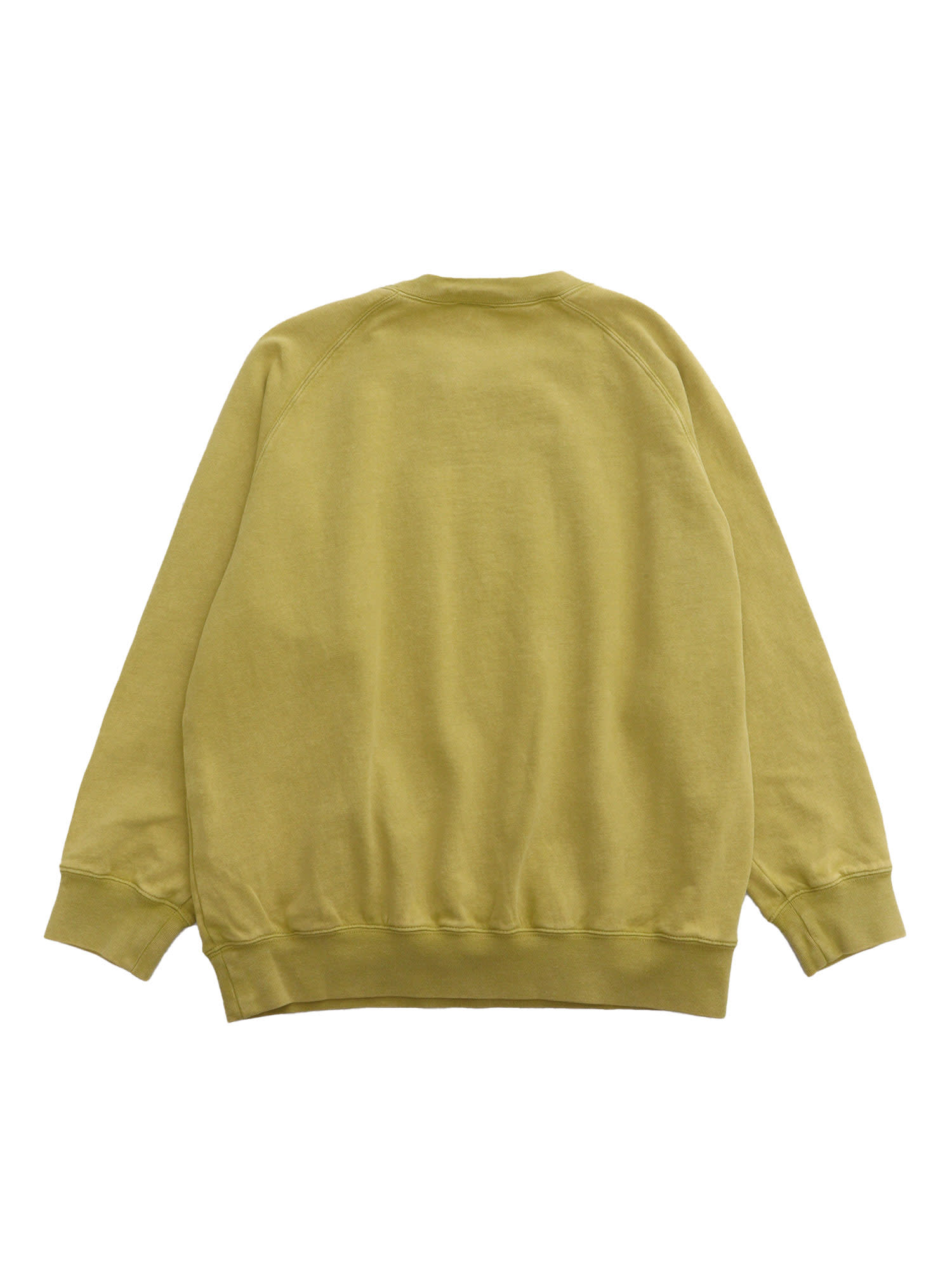 Shop Aspesi Mustard Colored Sweatshirt In Green