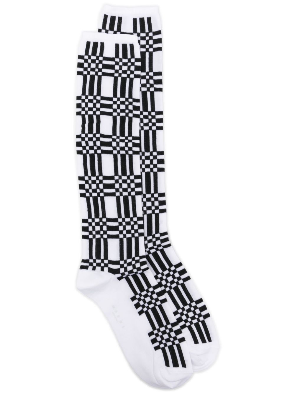 Shop Marni Socks In Stone White