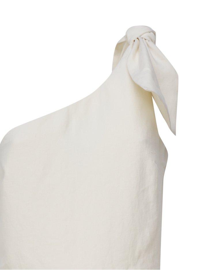 Shop Chloé One-shoulder Jumpsuit In White