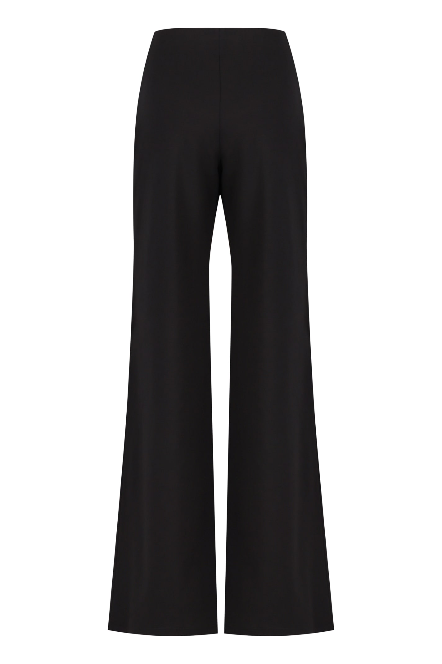 Shop Alberta Ferretti Flared Trousers In Black