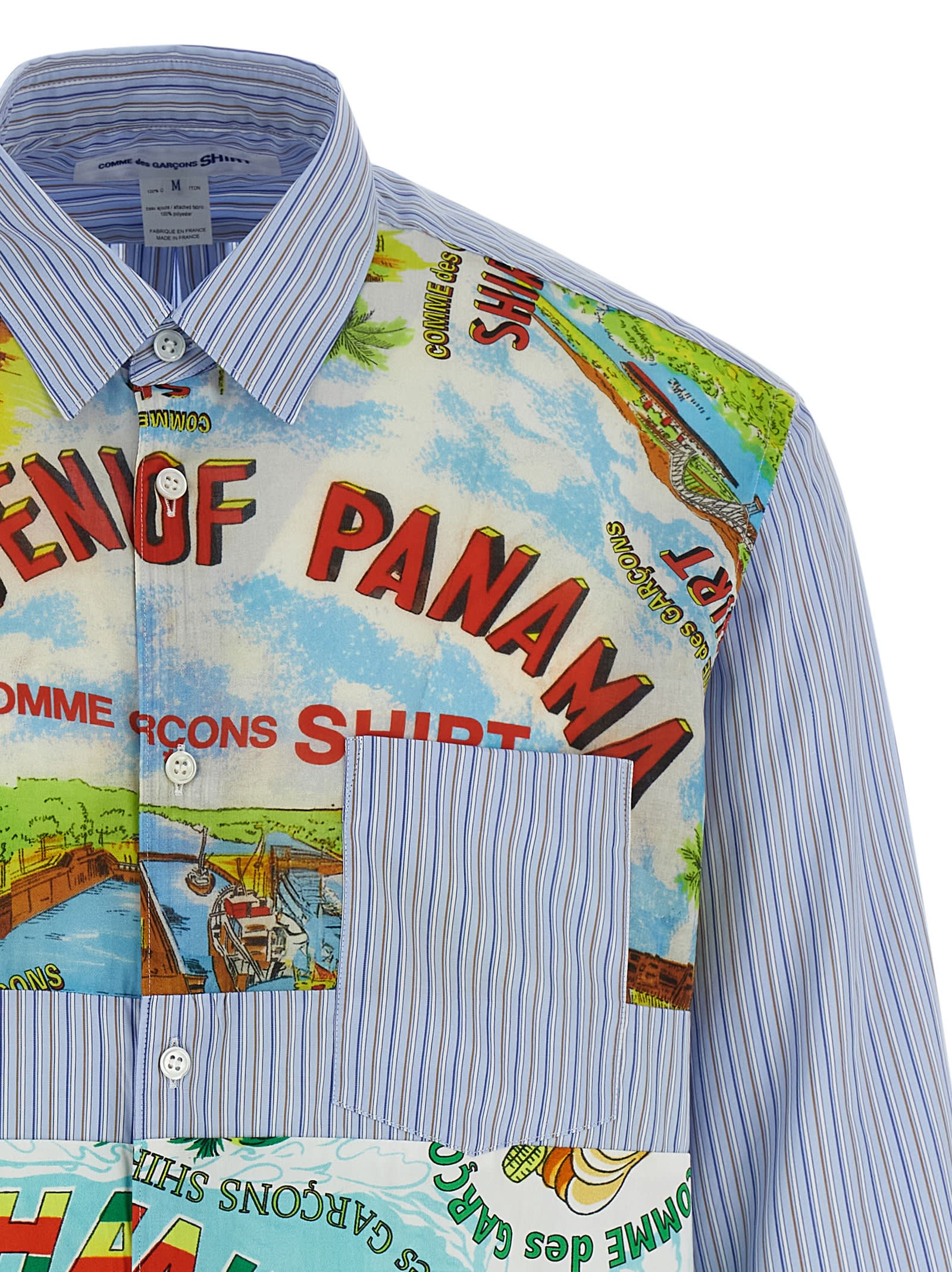 Comme Des Garçons Shirt Patterned Inserts Shirt Shirt And Blouse Multicolor In Multi