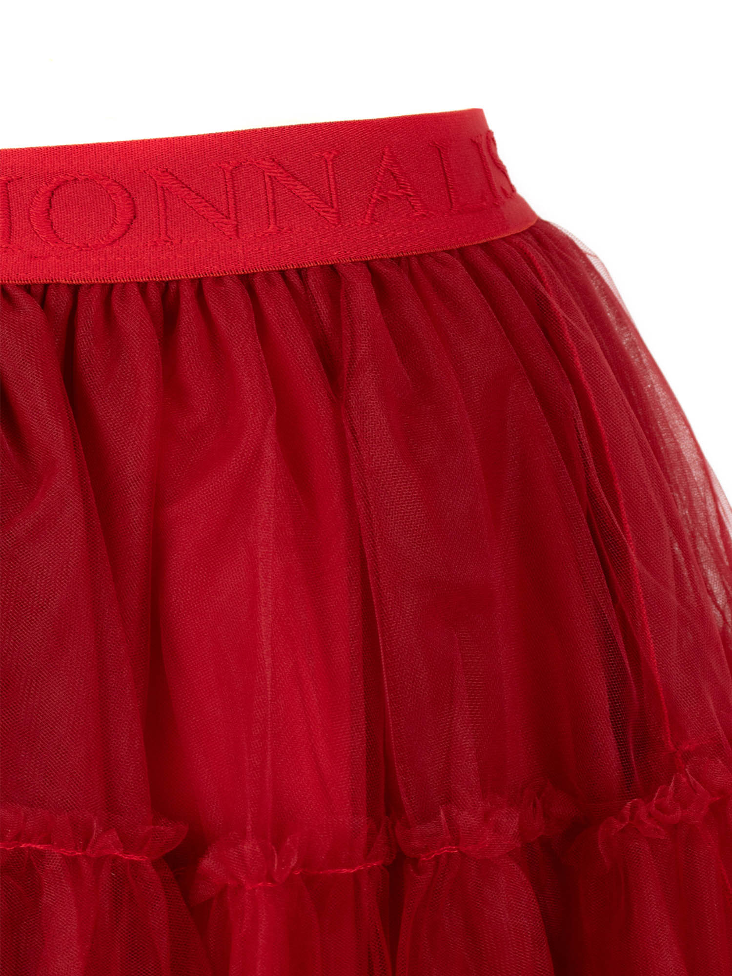 Monnalisa Flared Tulle Skirt In Red