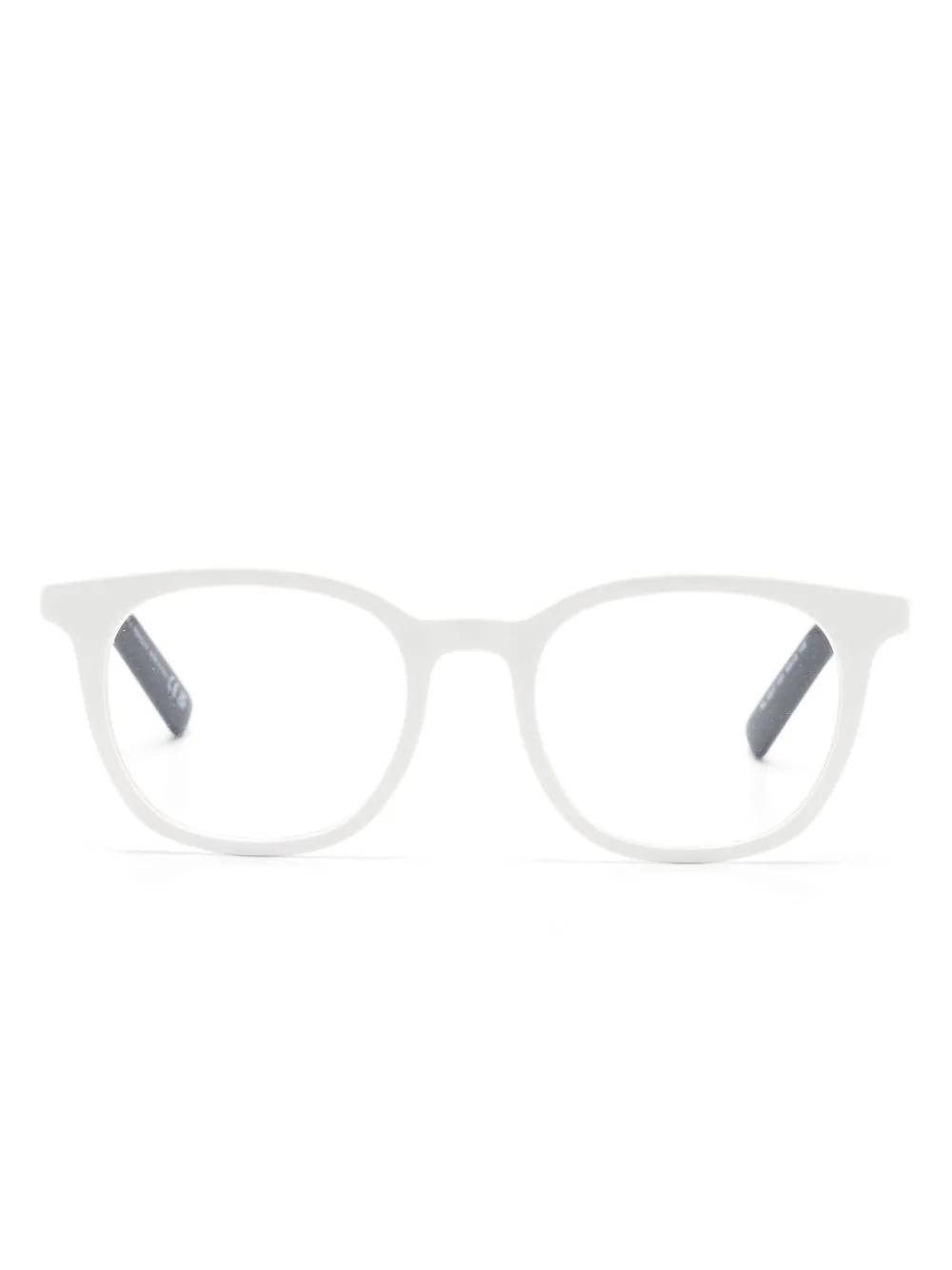 MONCLER ML5207 TWO-TONE SQUARE-FRAME GLASSES 