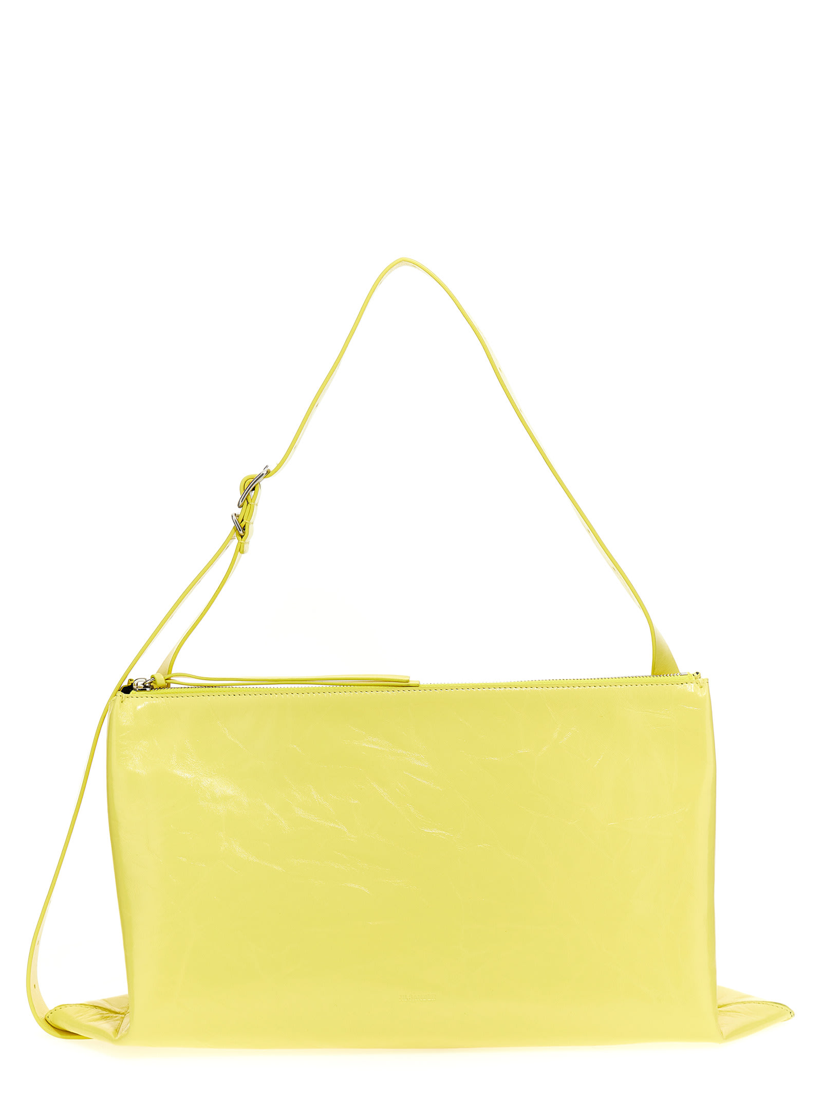 Shop Jil Sander Empire Shoulder Bag In Yellow